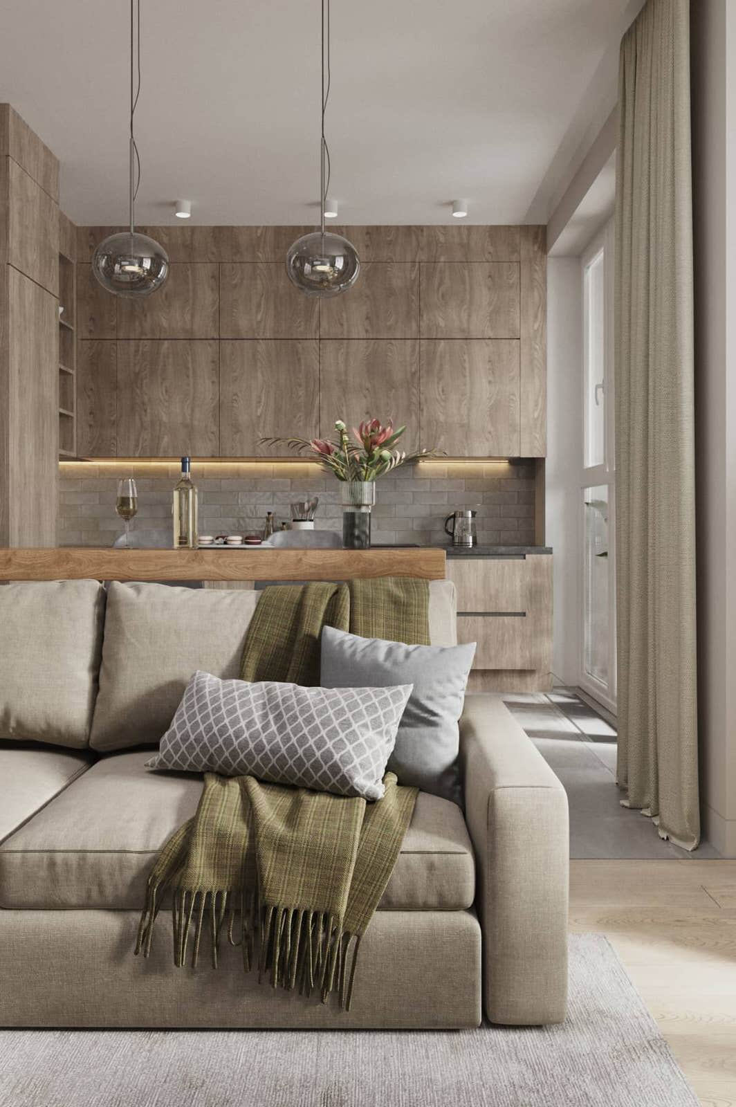 Дизайн и ремонт квартиры в ЖК «Огни» — Благородная простота