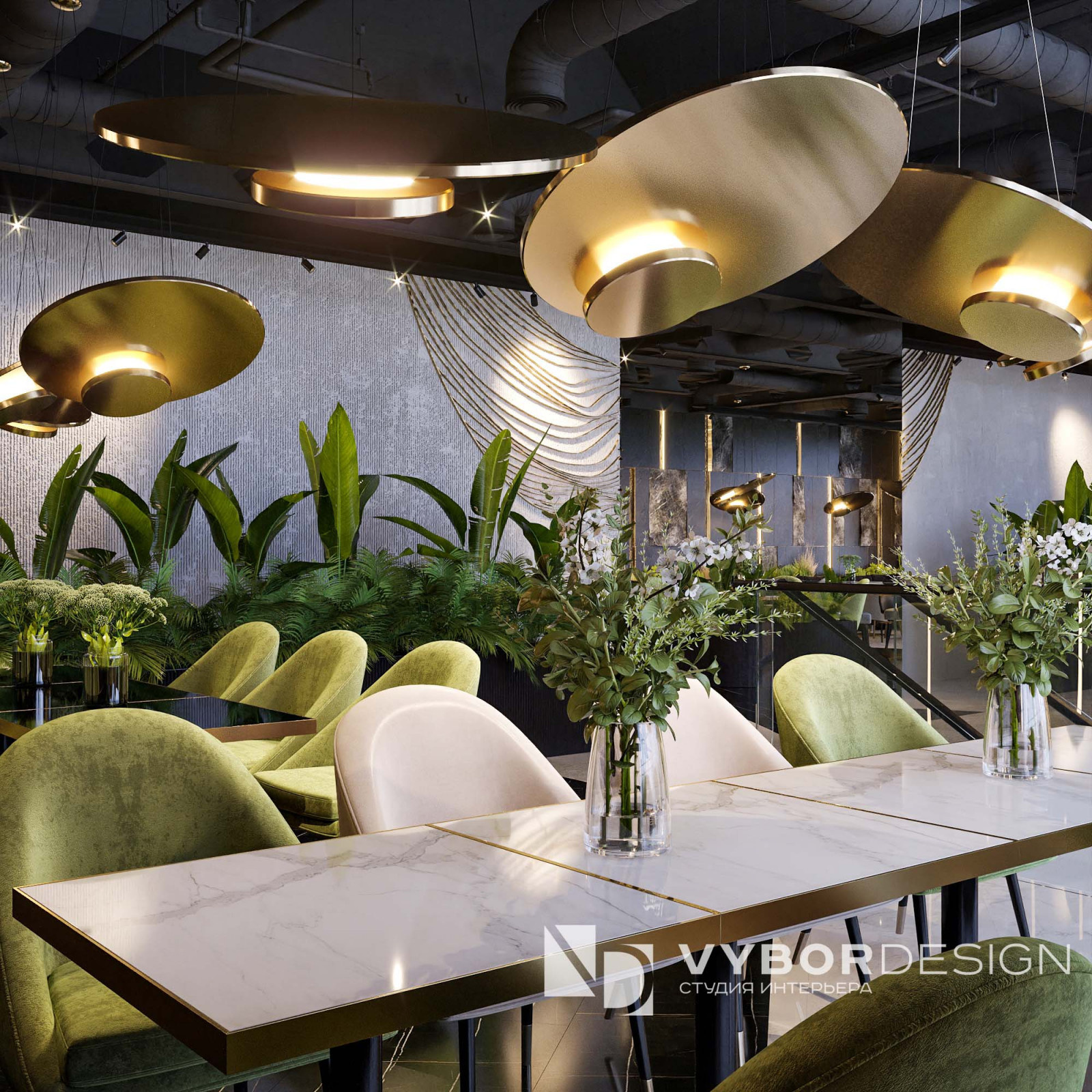 Дизайн интерьера ресторана Green Paradise