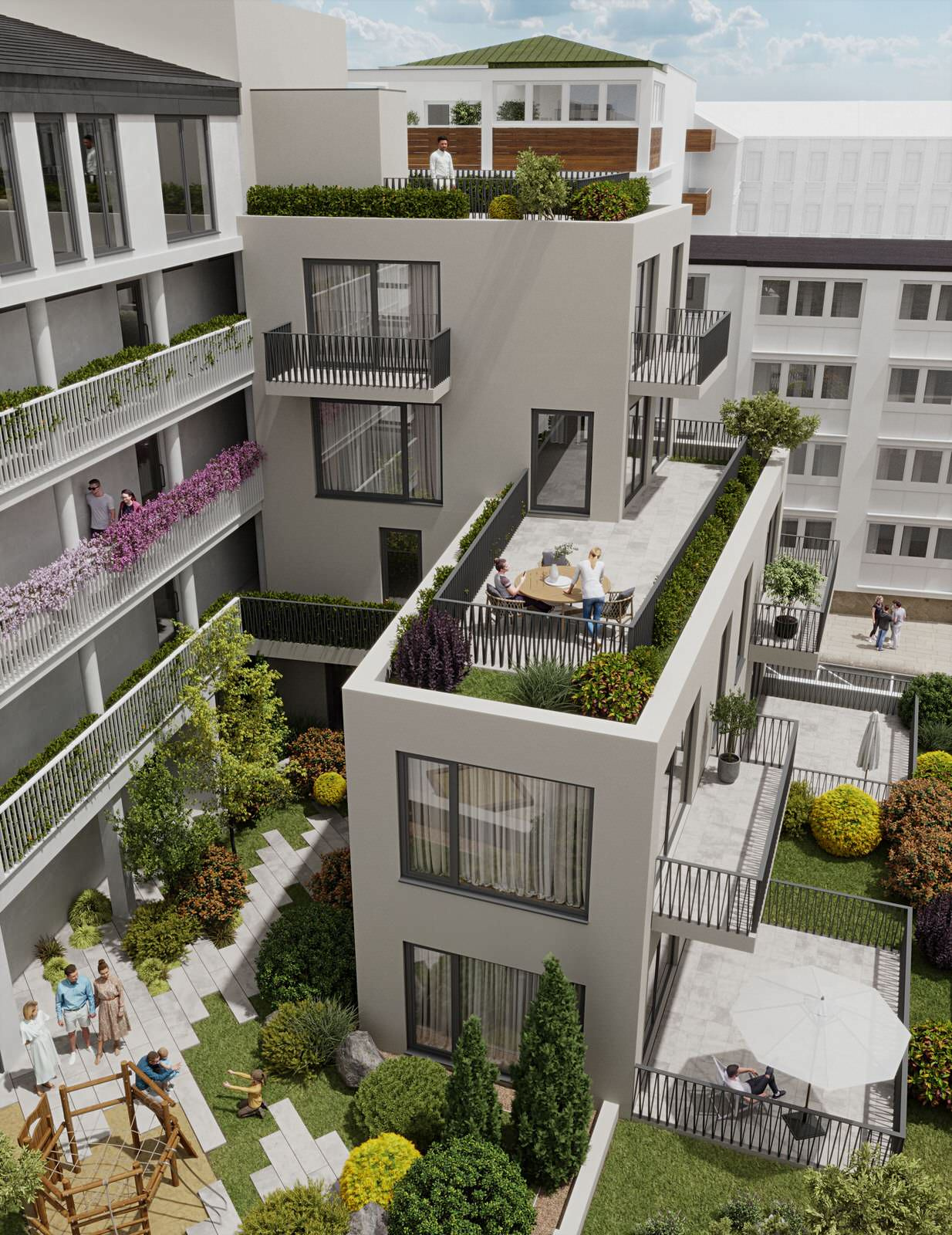 Neubau einer modernen Wohnanlage