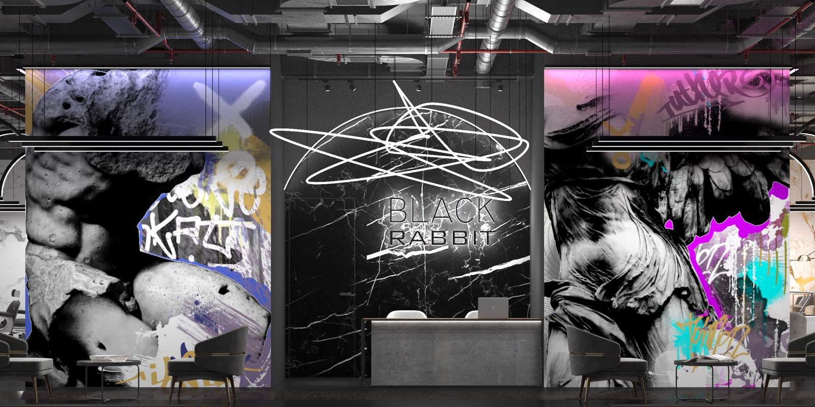 БАРБЕРШОП И САЛОН КРАСОТЫ BLACK RABBIT 140 КВ.М. Г. МОСКВА