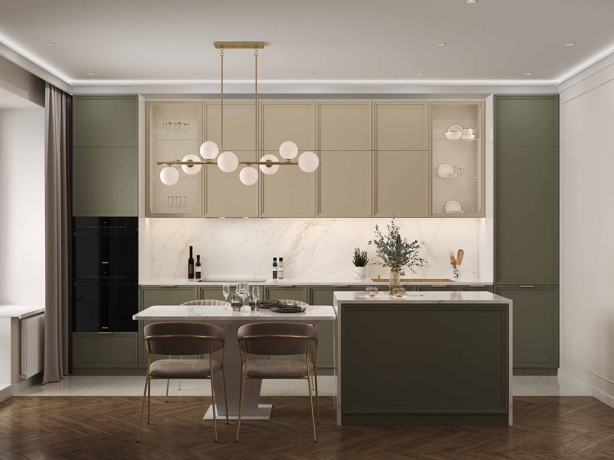 Обложка проекта: Проект 84 м²: современная неоклассика для семьи.