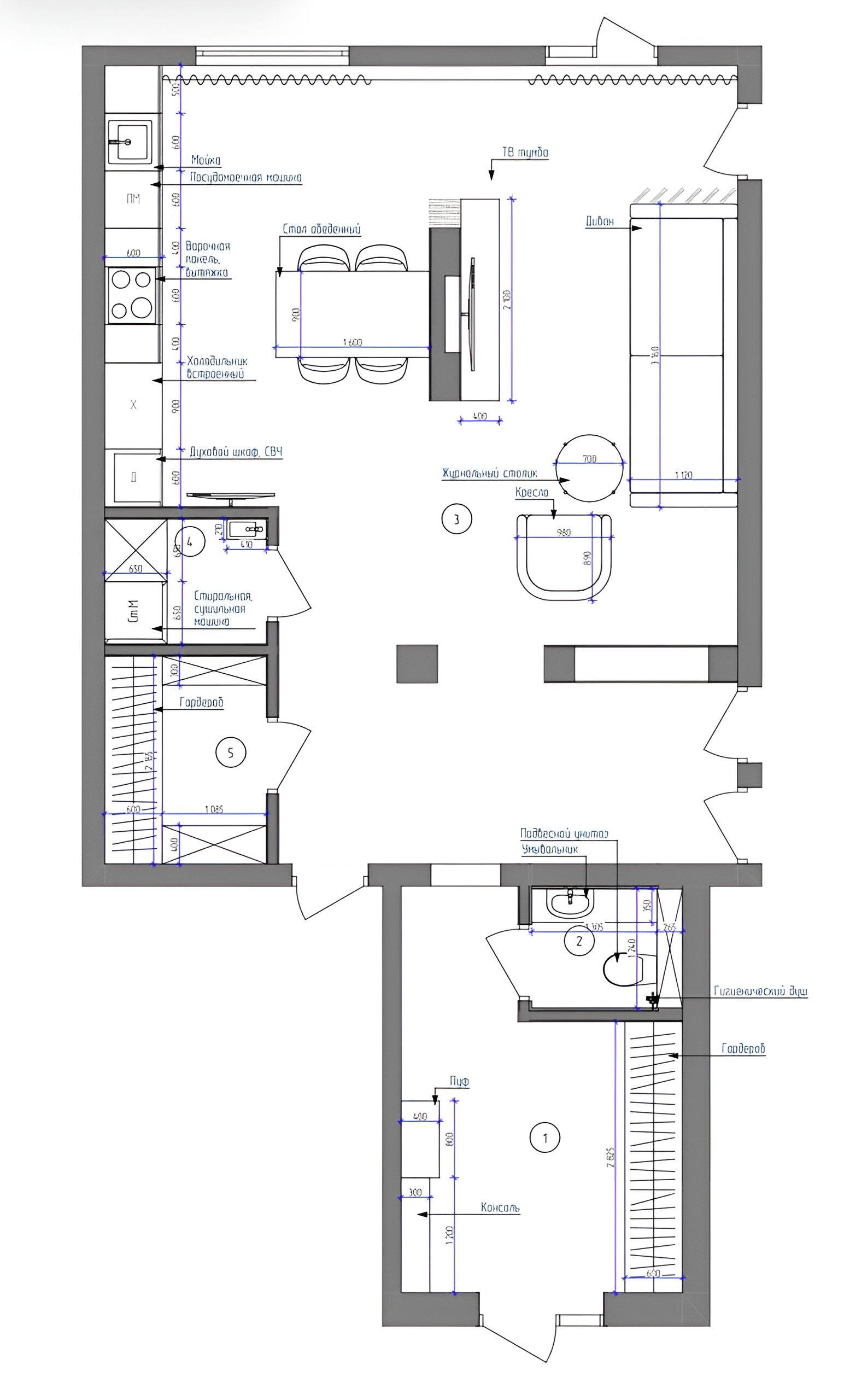 Теплый минимализм: этаж дома 67 м² в стиле джапанди