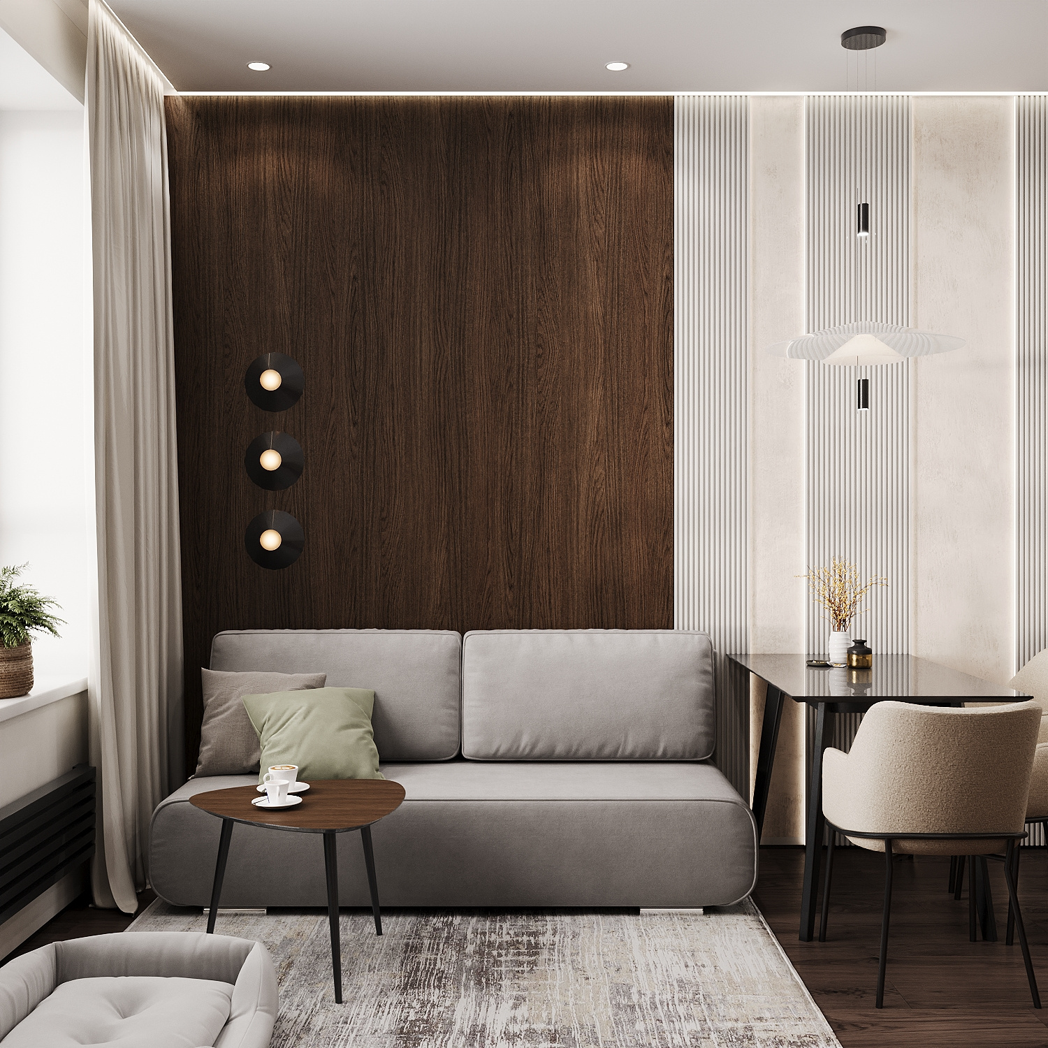 Современный комфорт для двоих: стильные 41 м²