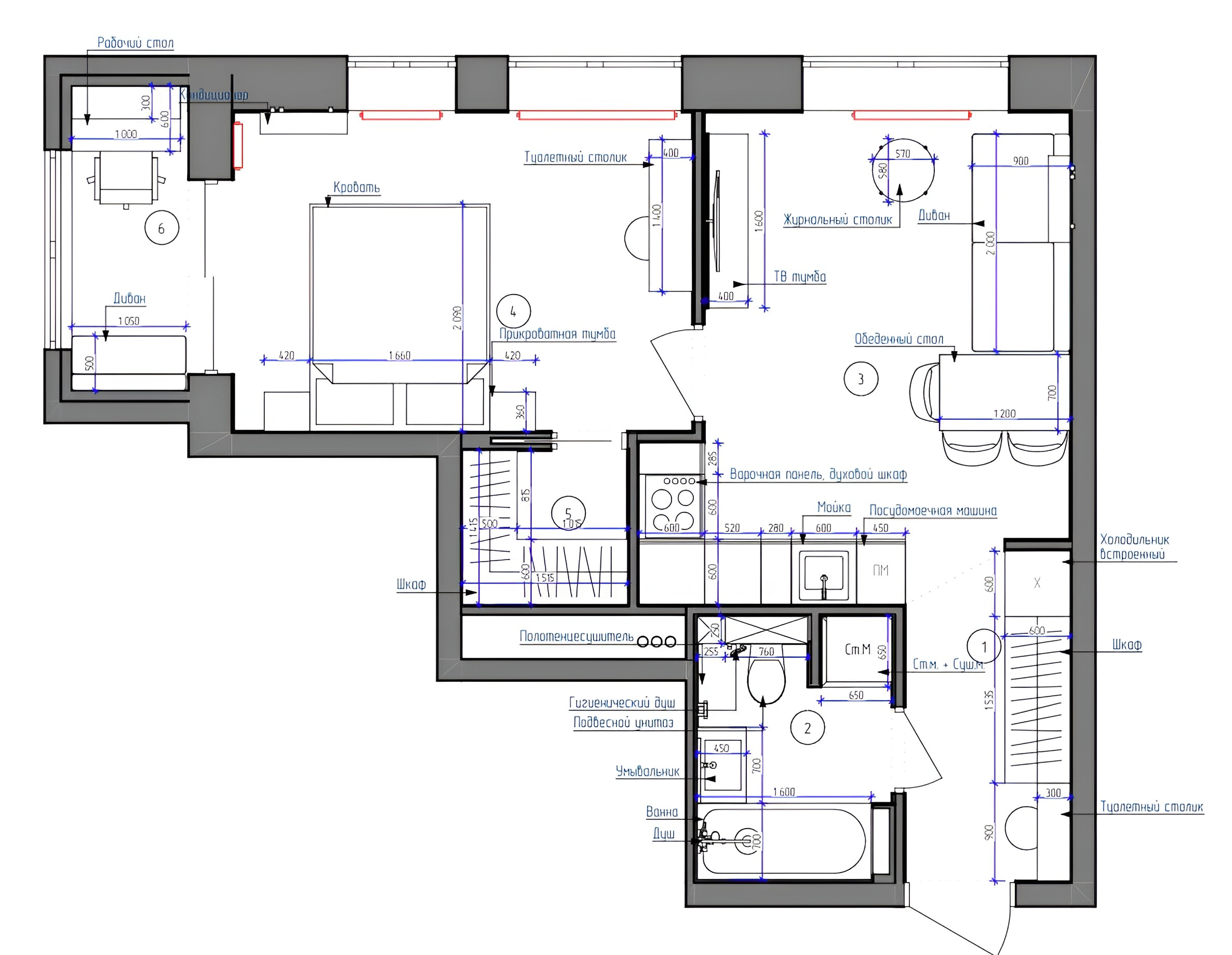 Современный комфорт для двоих: стильные 41 м²