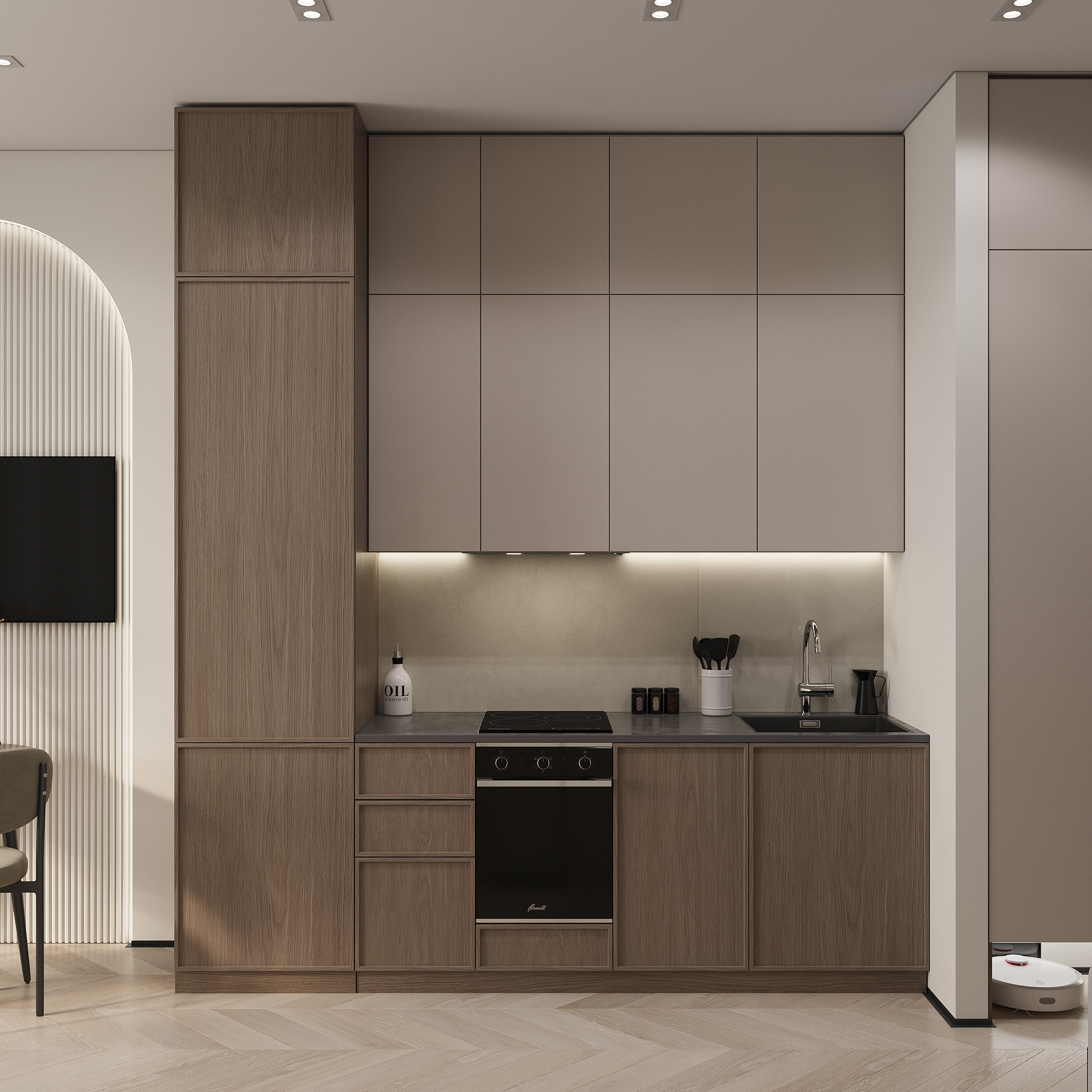 Студия 28 м² под сдачу: эргономика и эстетика джапанди