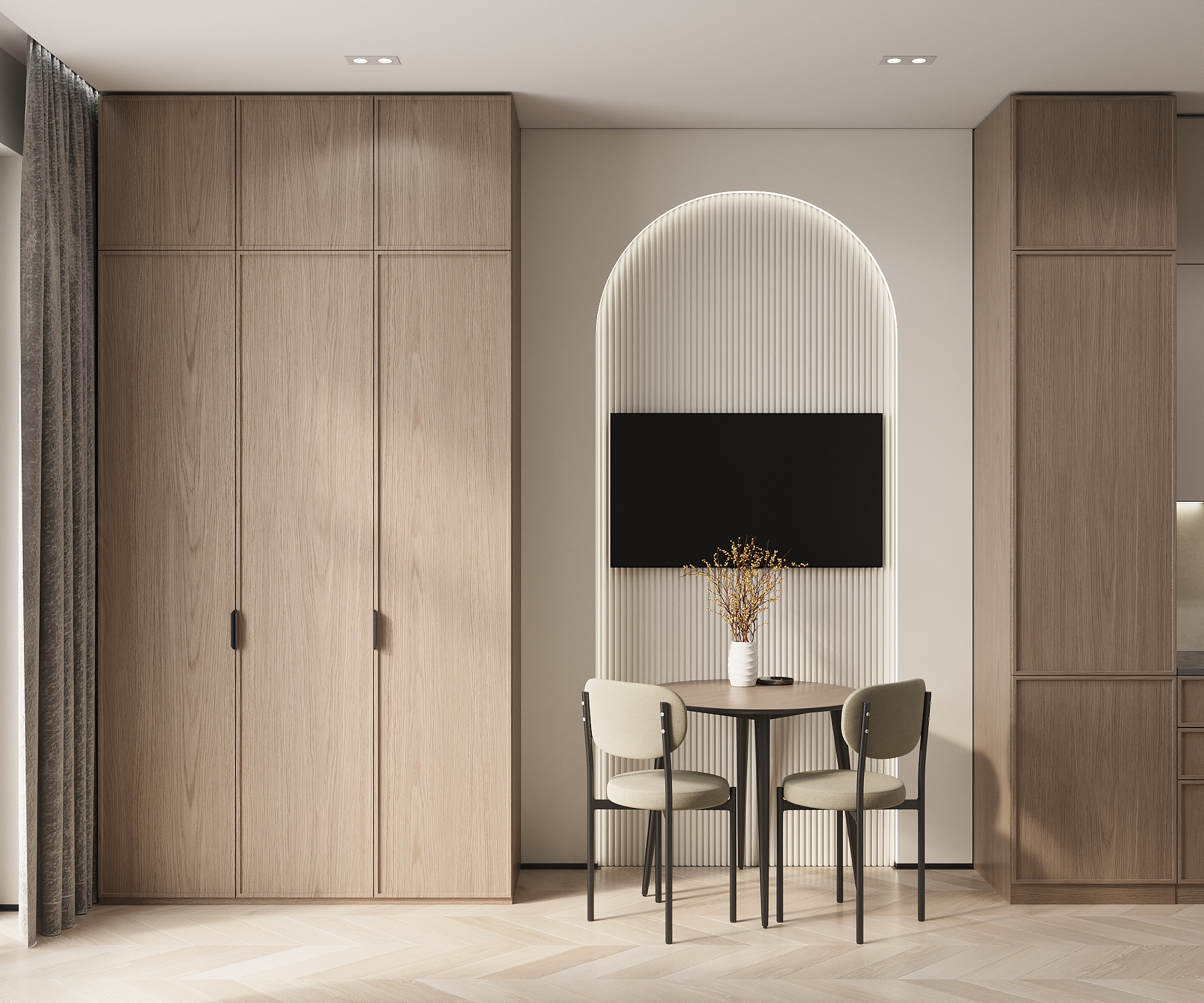 Студия 28 м² под сдачу: эргономика и эстетика джапанди