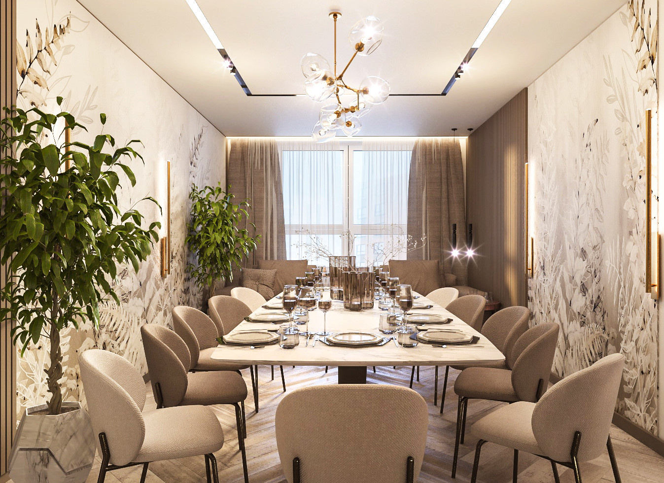 Гостиная 20 м² для очень гостеприимной семьи. Коллекция Selva-2019