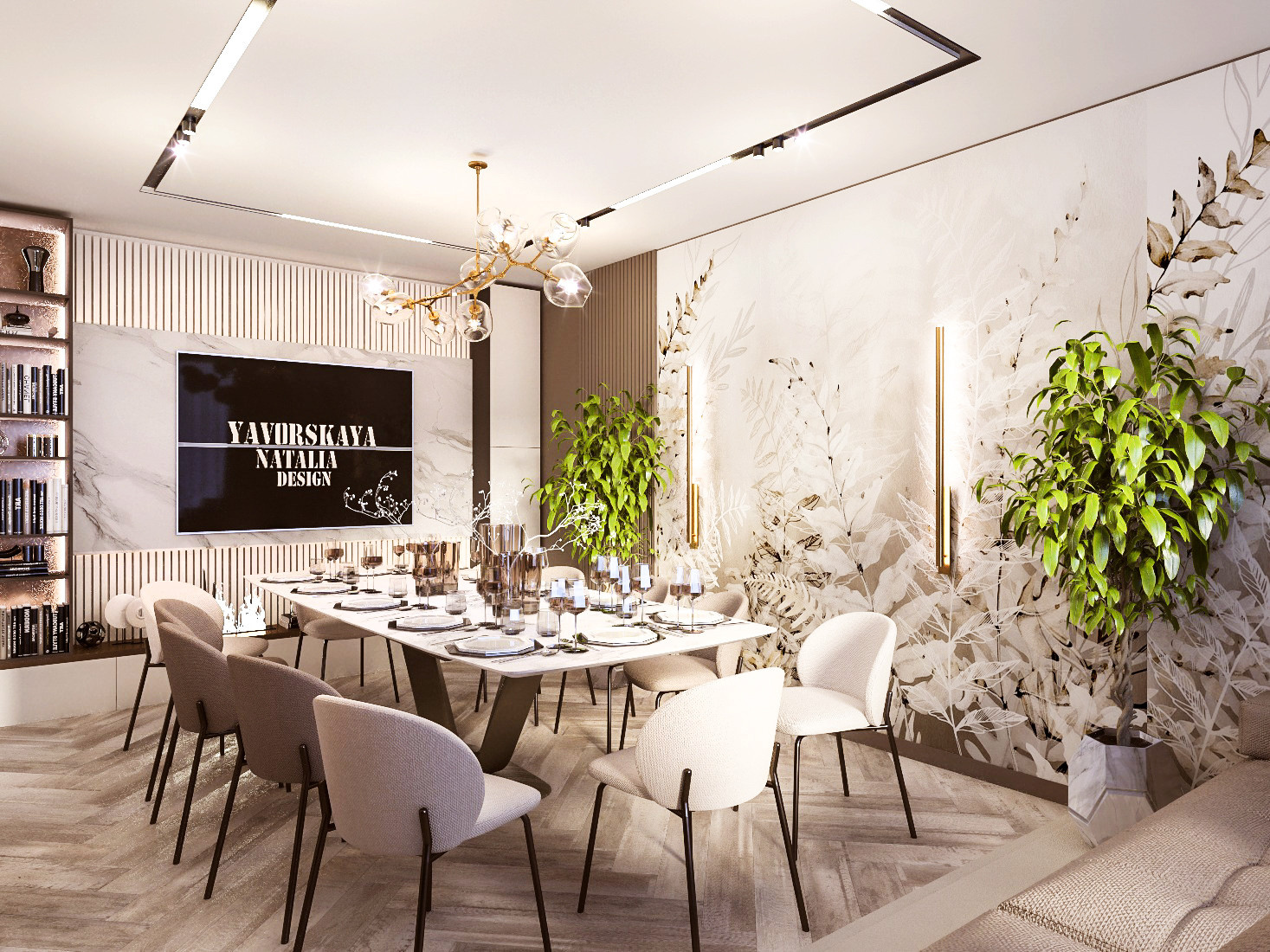 Гостиная 20 м² для очень гостеприимной семьи. Коллекция Selva-2019