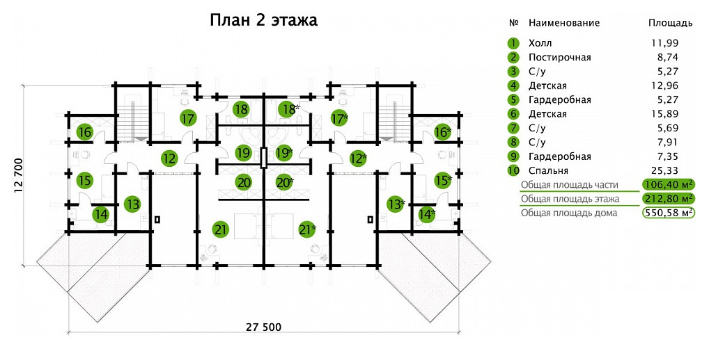 Дюплекс из клееного бруса