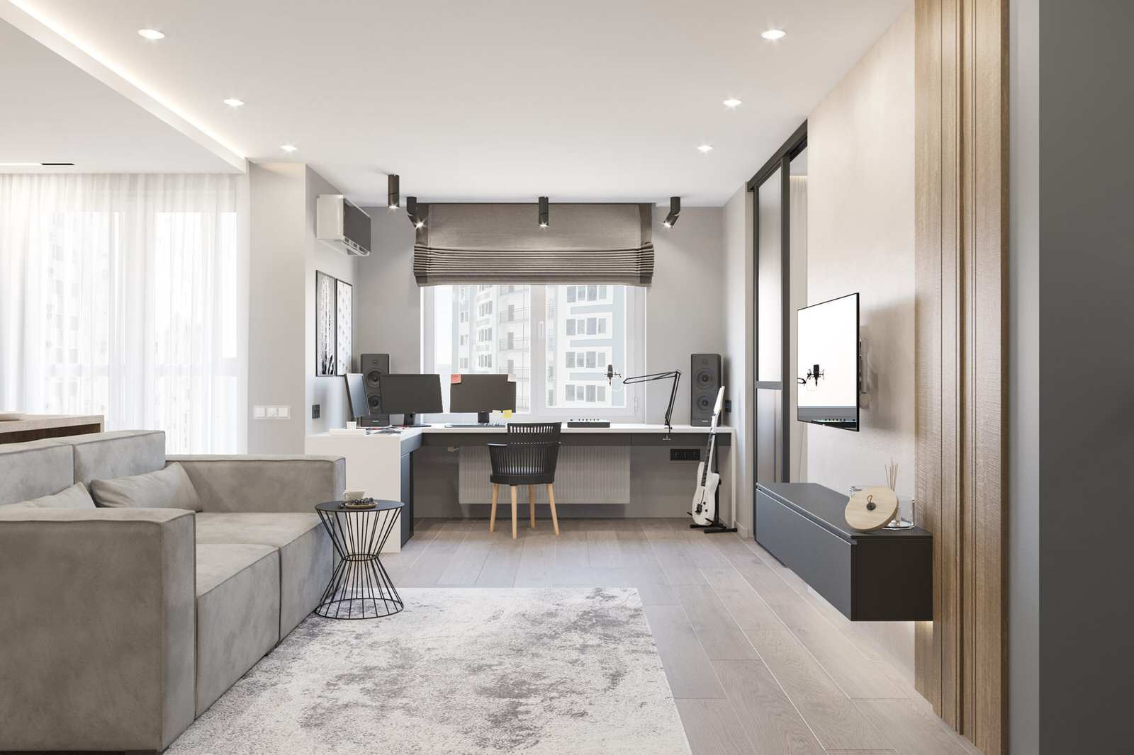 Проект двухкомнатной квартиры #urban_inspiration