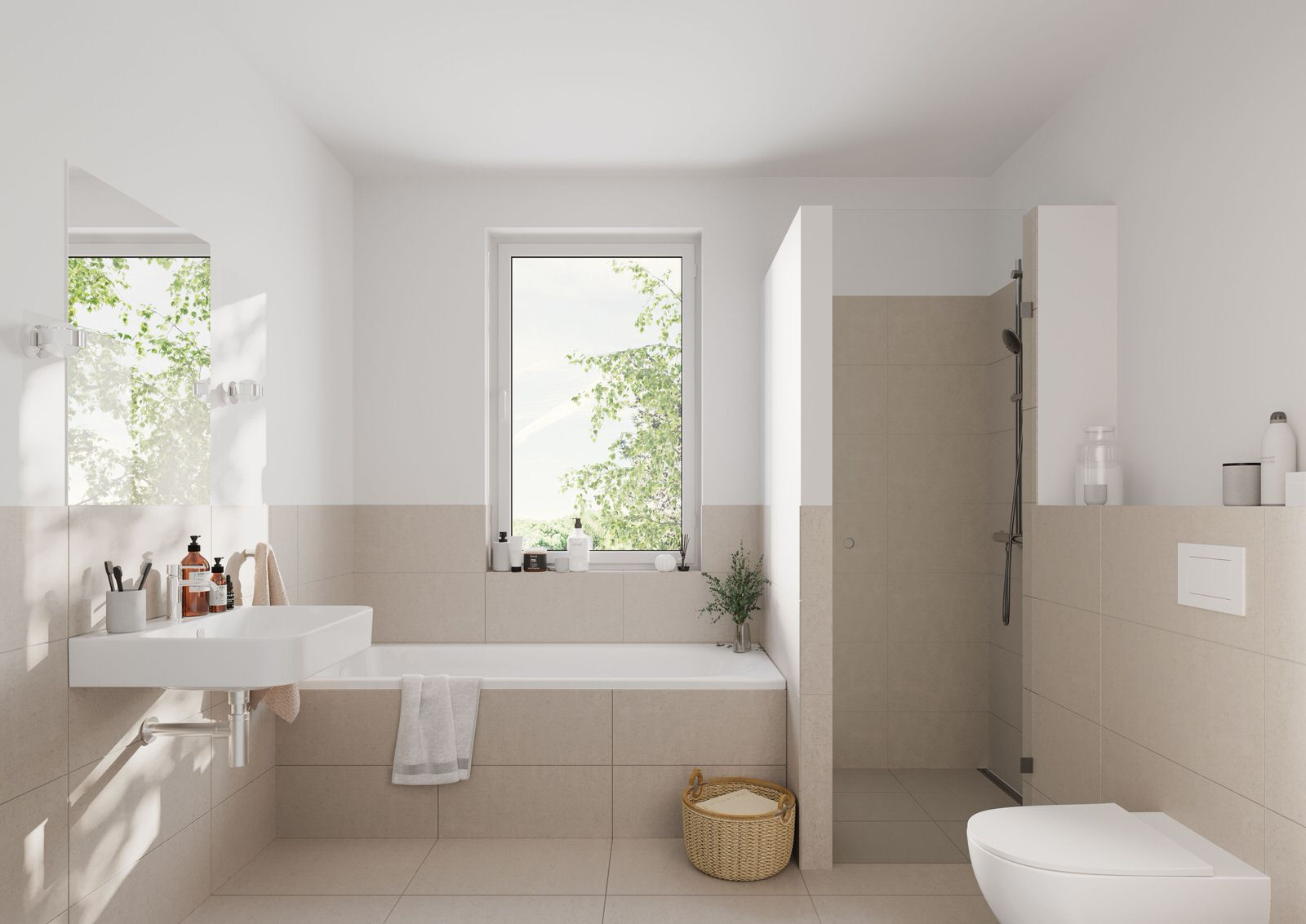 Architektur visualisierung einer modernen Wohnanlage