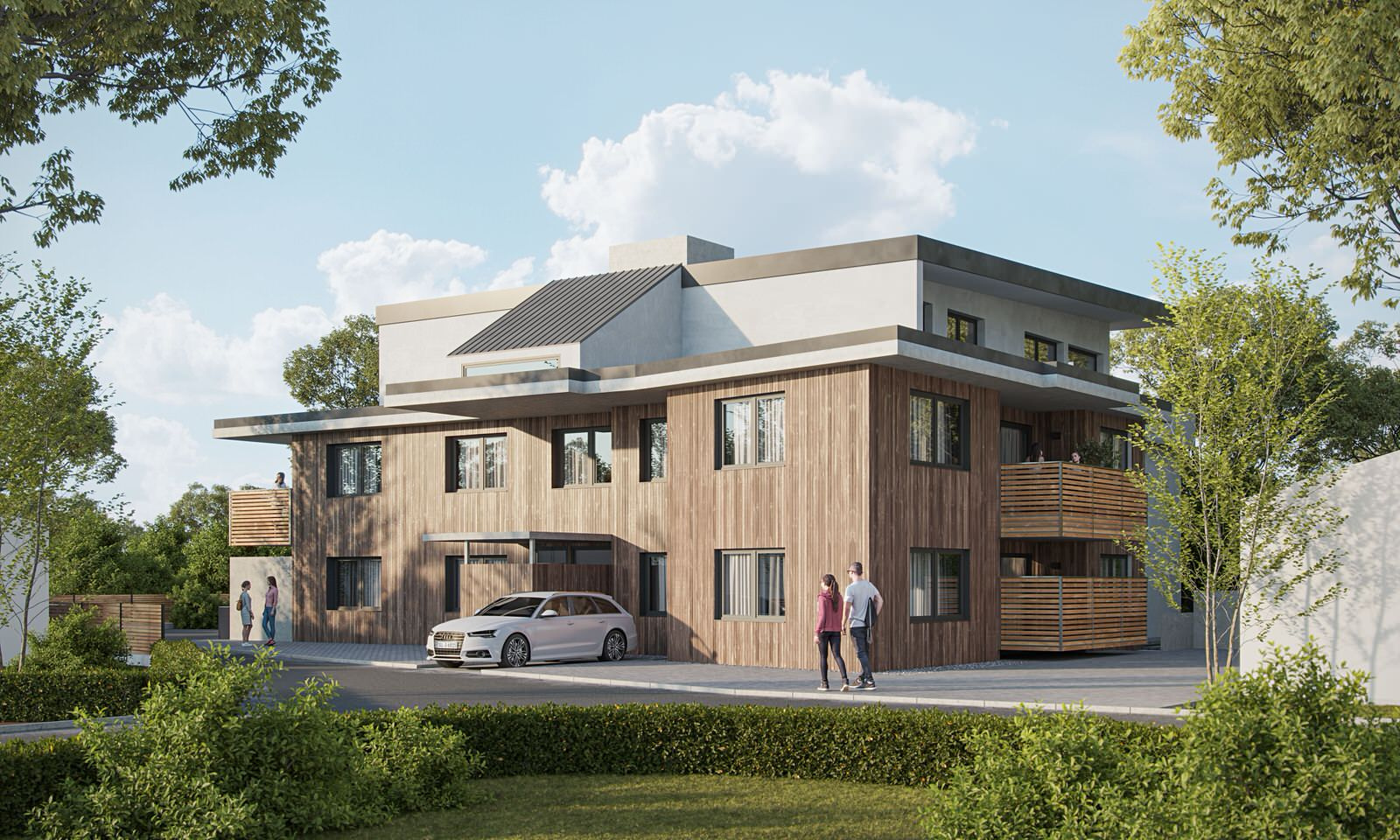 Mehrfamilienhauses eines  Neubau