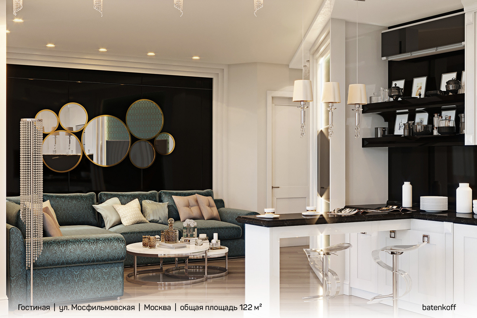 Квартира на ул. Мосфильмовской, Москва, 122 м²