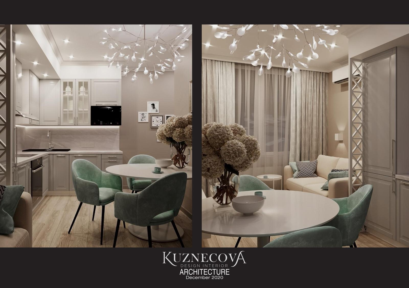 Кухня-гостиная 14.10 м²