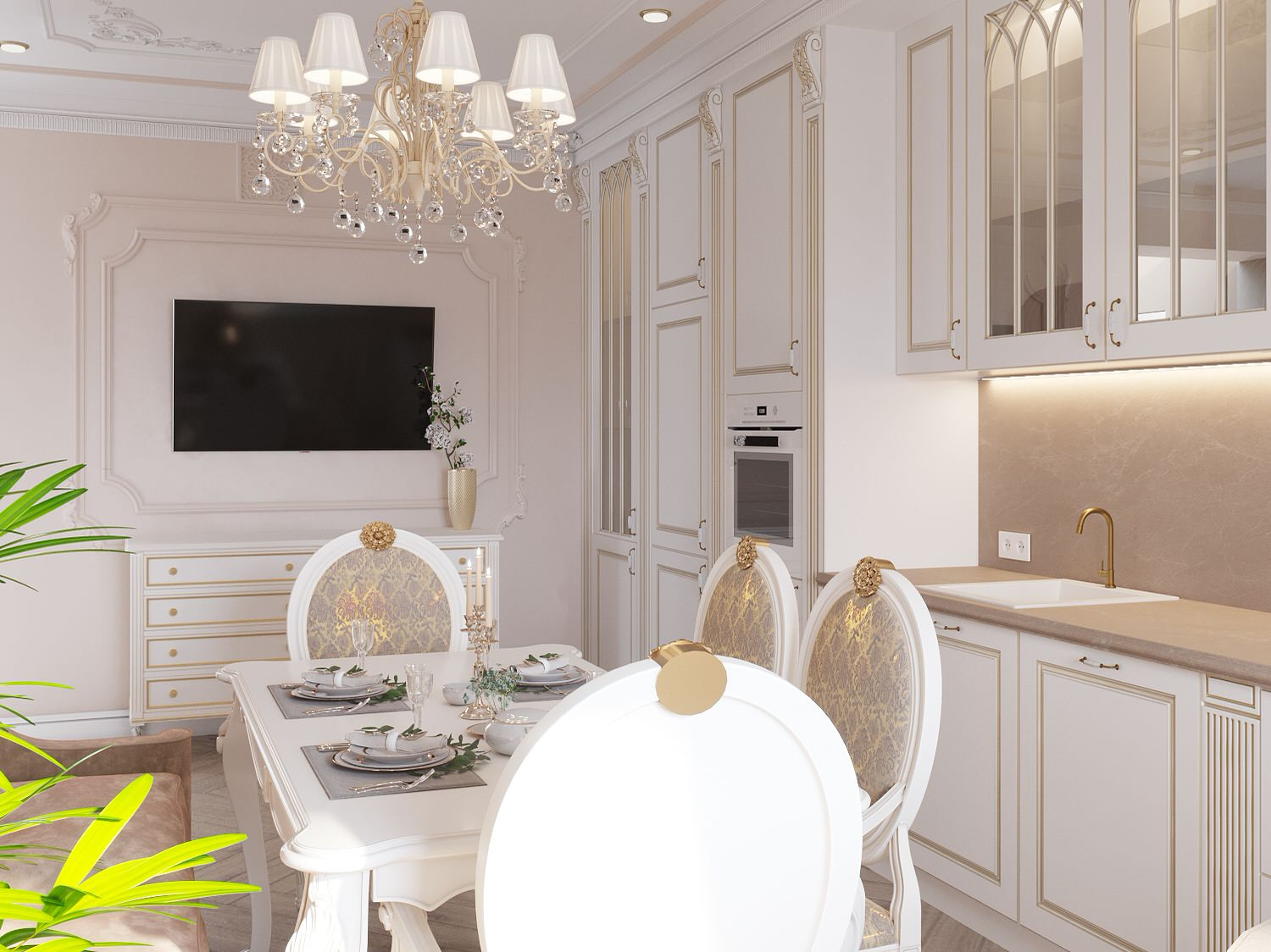 Классический интерьер 90 м2