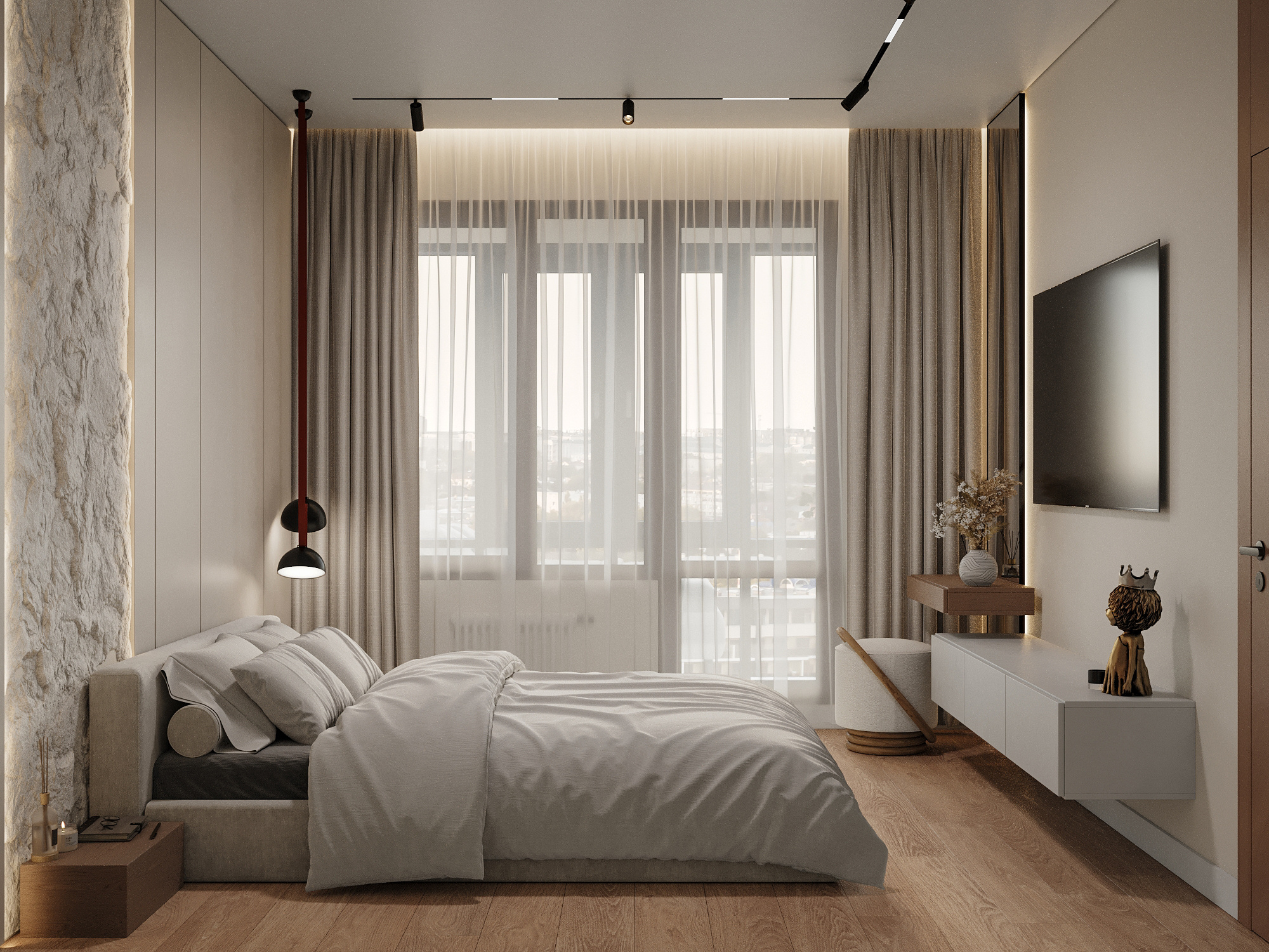 Лаконичный интерьер квартиры 84 м² для двоих в Москве