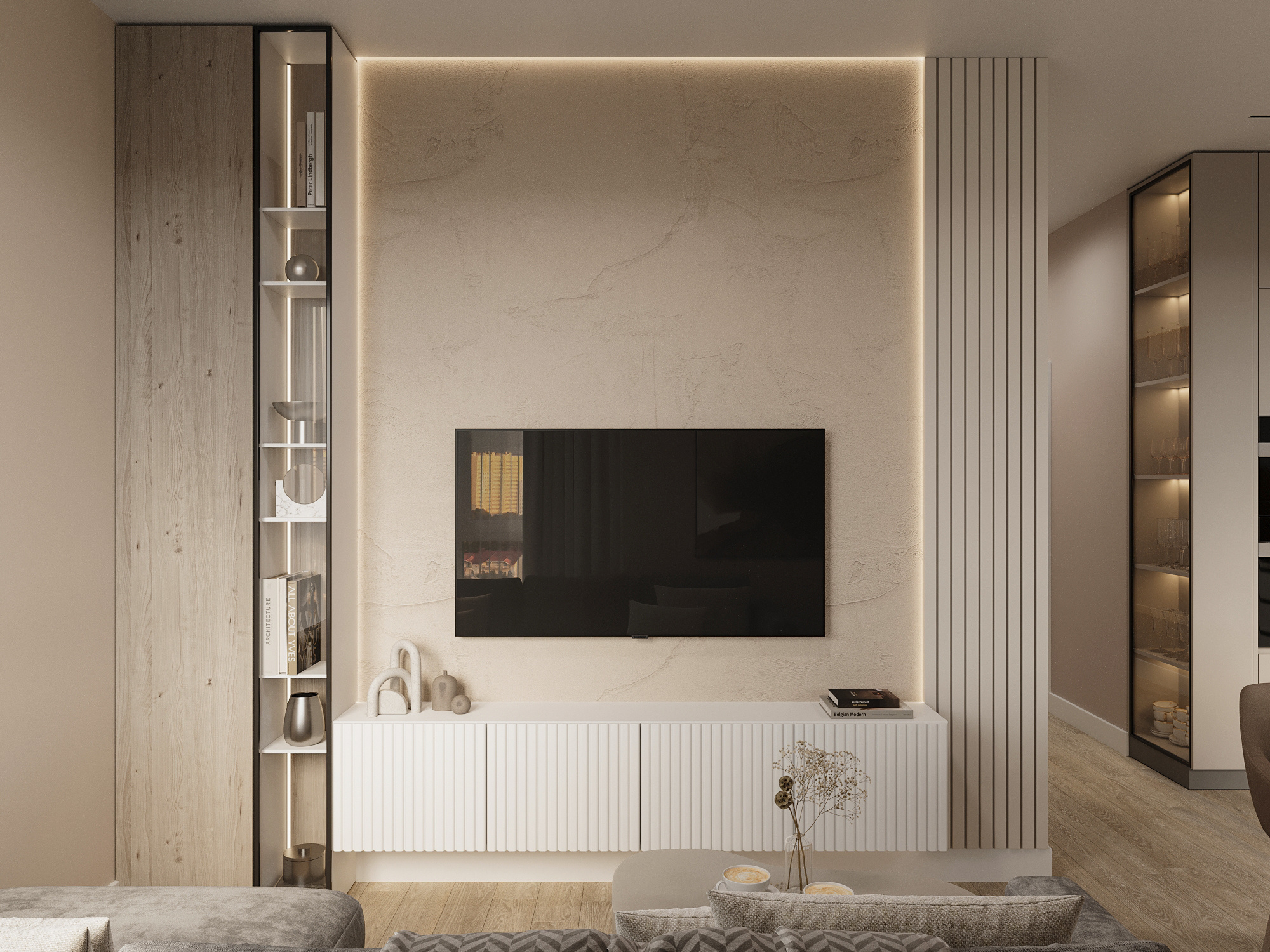 Современный дизайн в двухкомнатной квартире 72 м² с грамотной планировкой