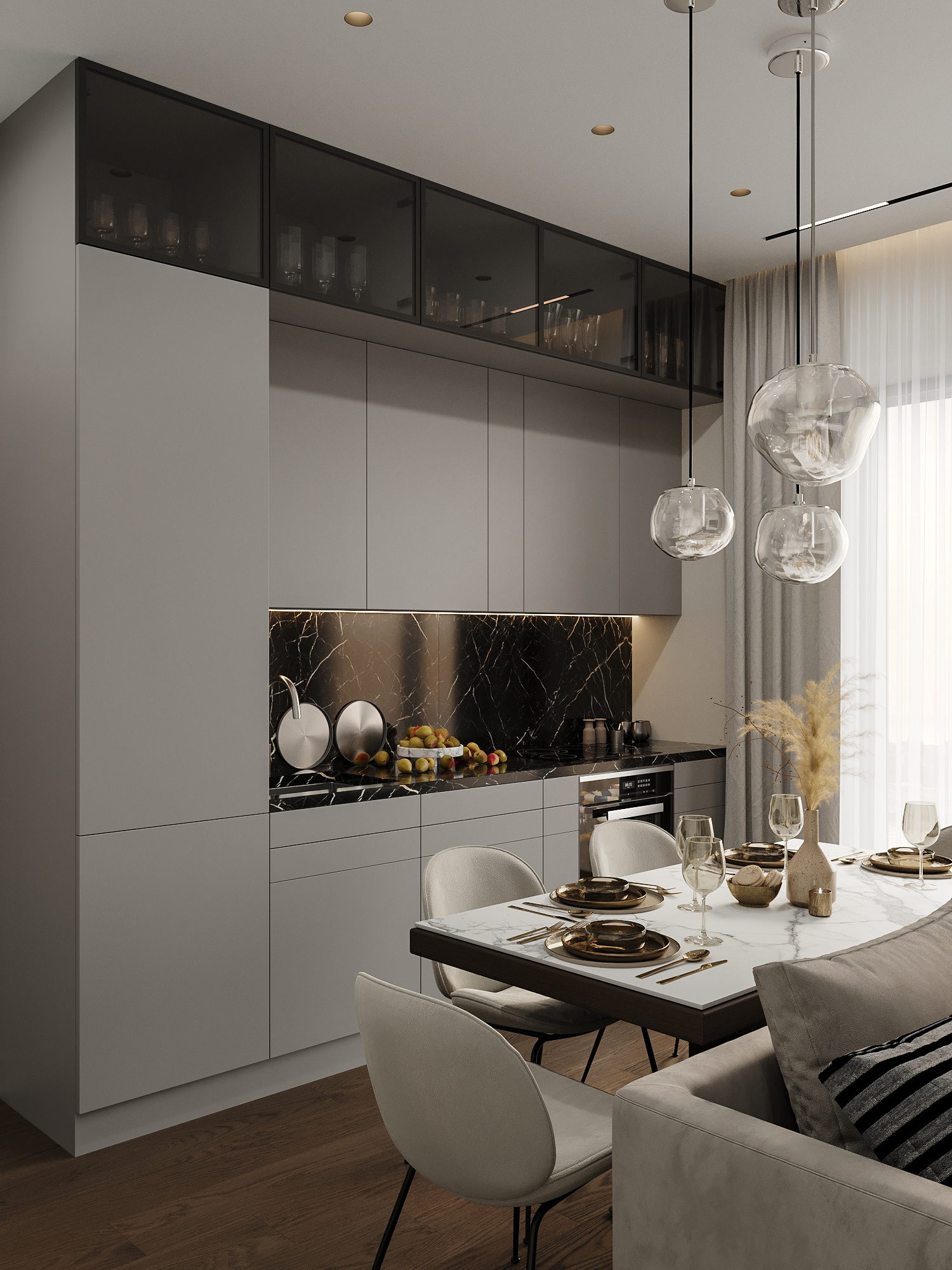 Интерьер современной квартиры 76 м²: стиль и удобство для семьи
