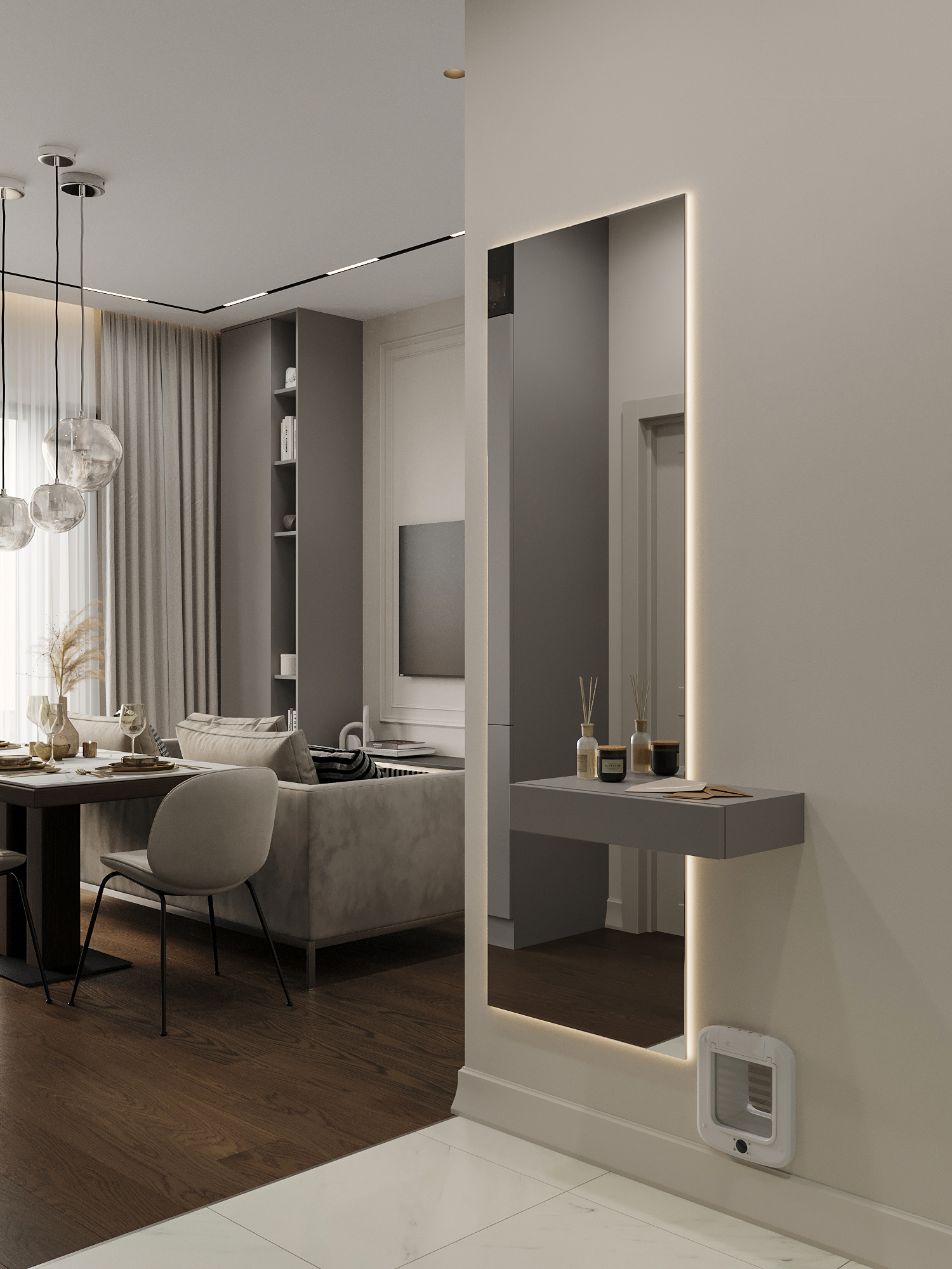 Интерьер современной квартиры 76 м²: стиль и удобство для семьи