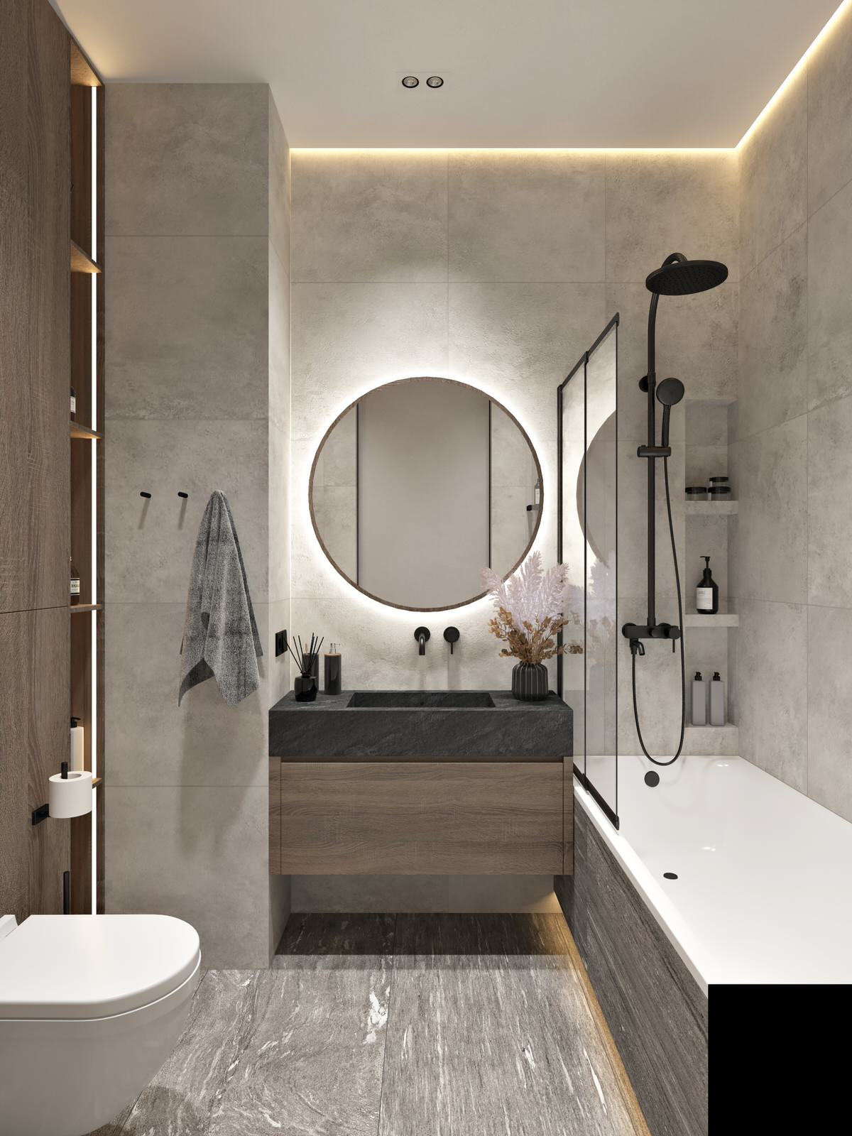 Минимализм для молодой семьи в ЖК Wellton Towers, г. Москва