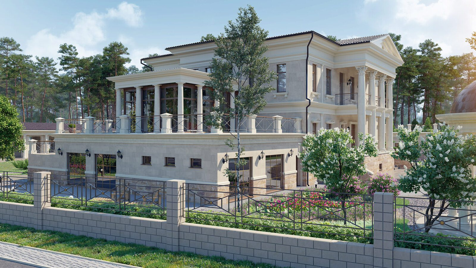 Проект особняка 1500 м2 на Новорижском шоссе, МО