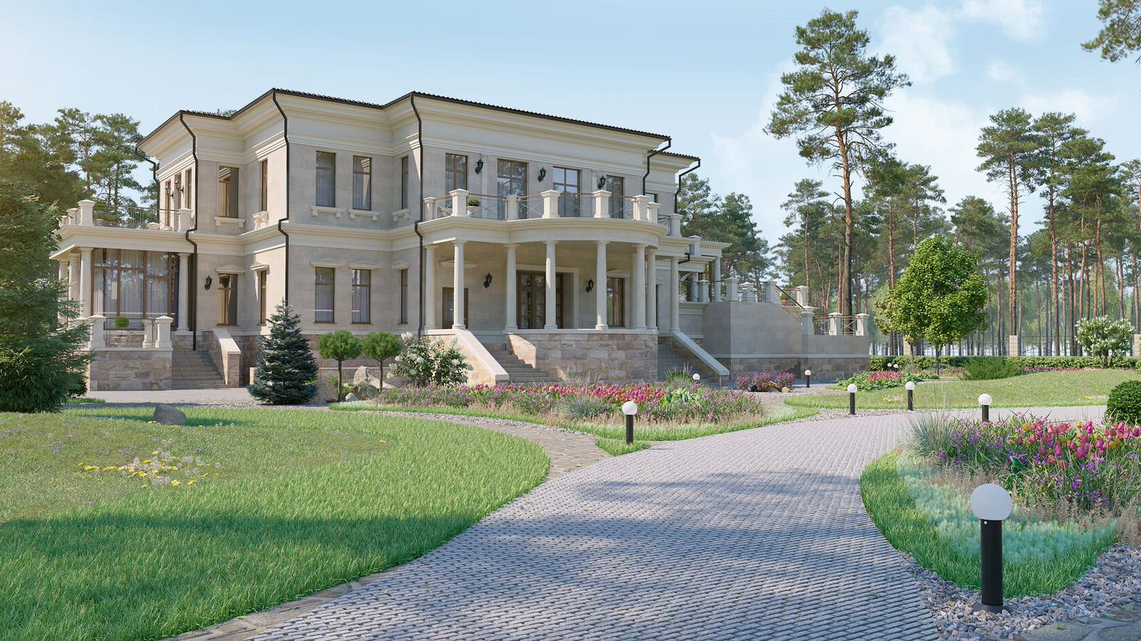 Проект особняка 1500 м2 на Новорижском шоссе, МО