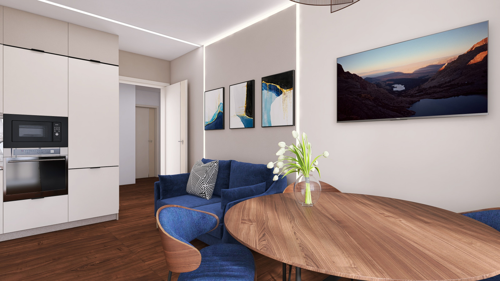 Большая угловая кухня