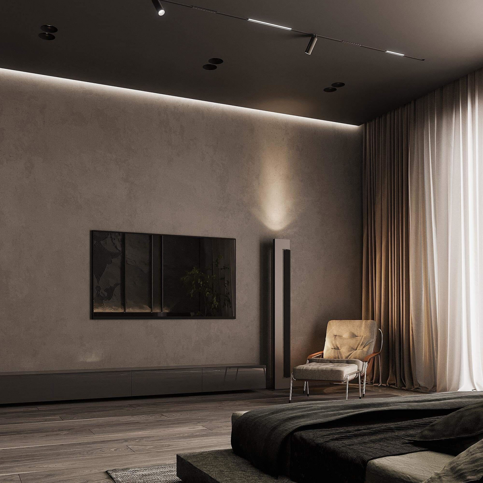 Dark Bedroom