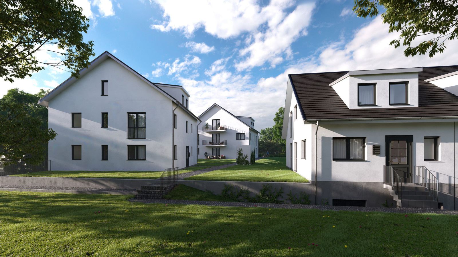 Seitenansicht von Häusern