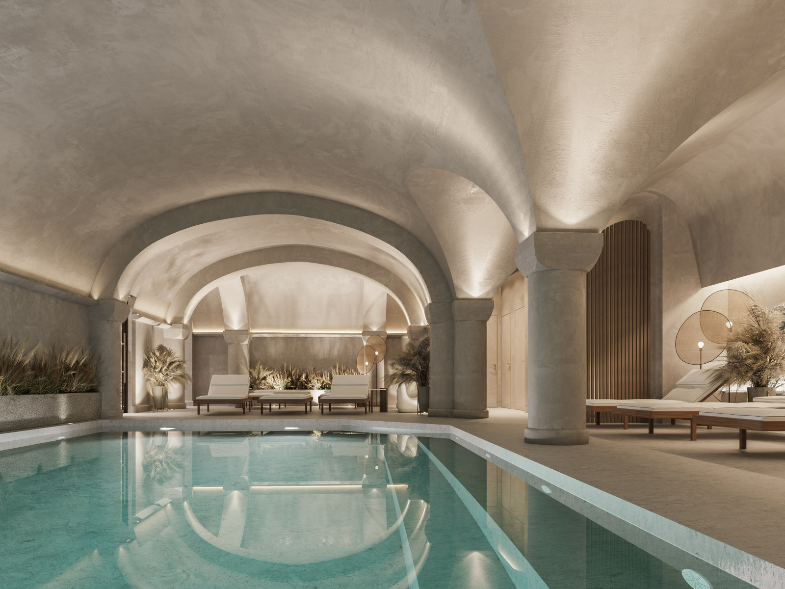 Swimming Pool in Gentle Hues