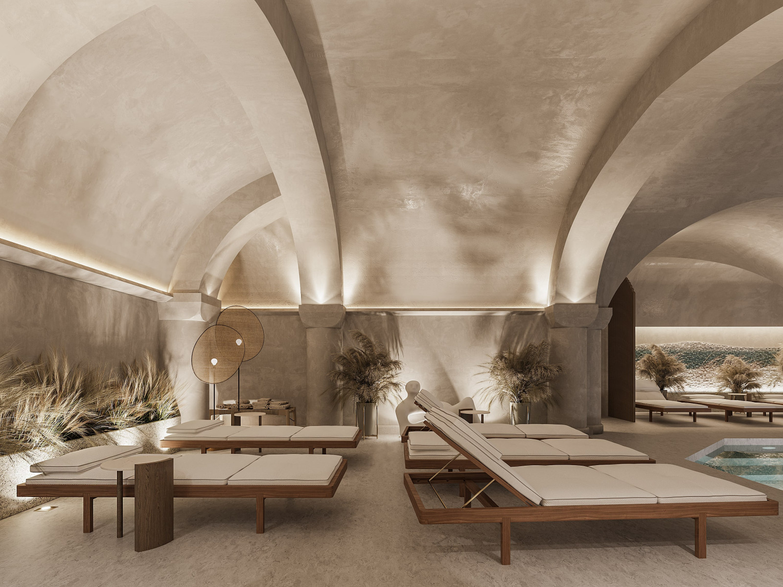 Swimming Pool in Gentle Hues