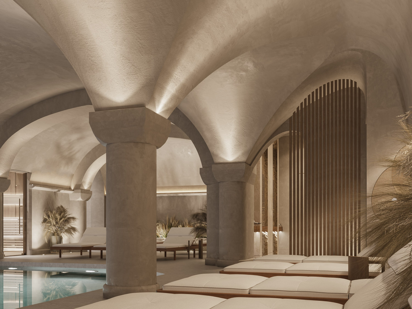 Swimming Pool in Gentle Hues