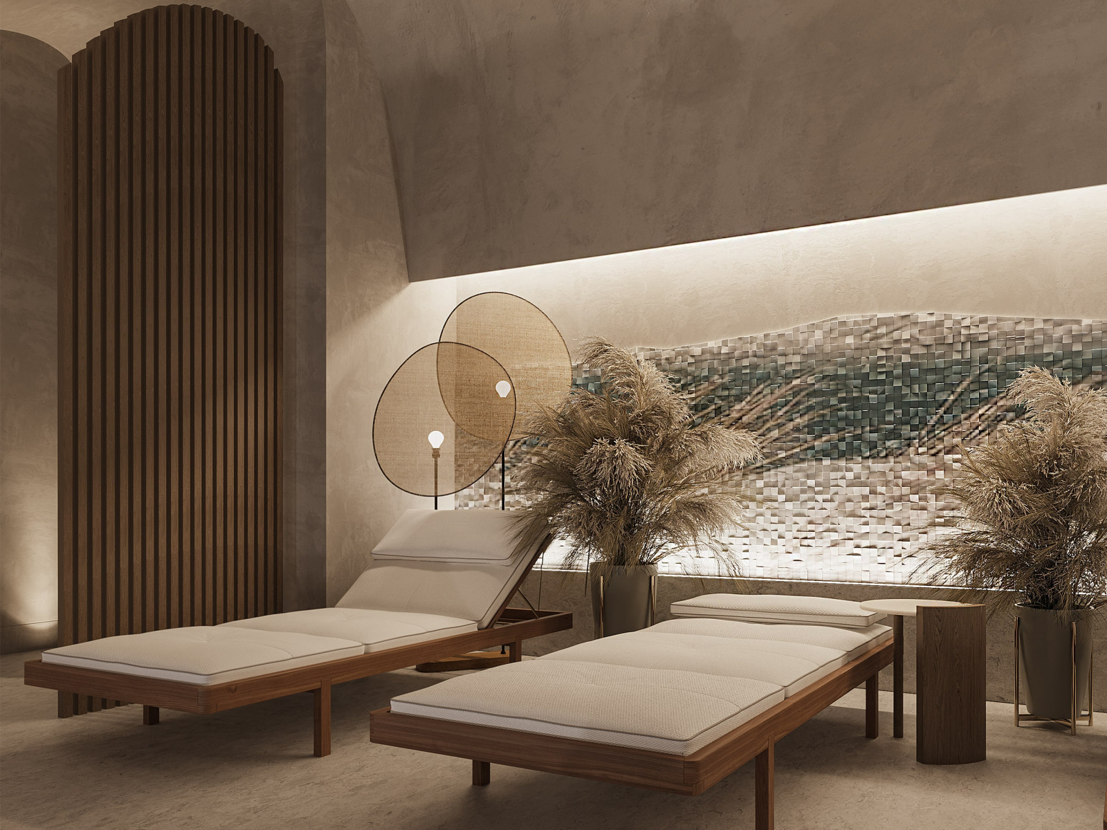 Swimming Pool in Gentle Hues