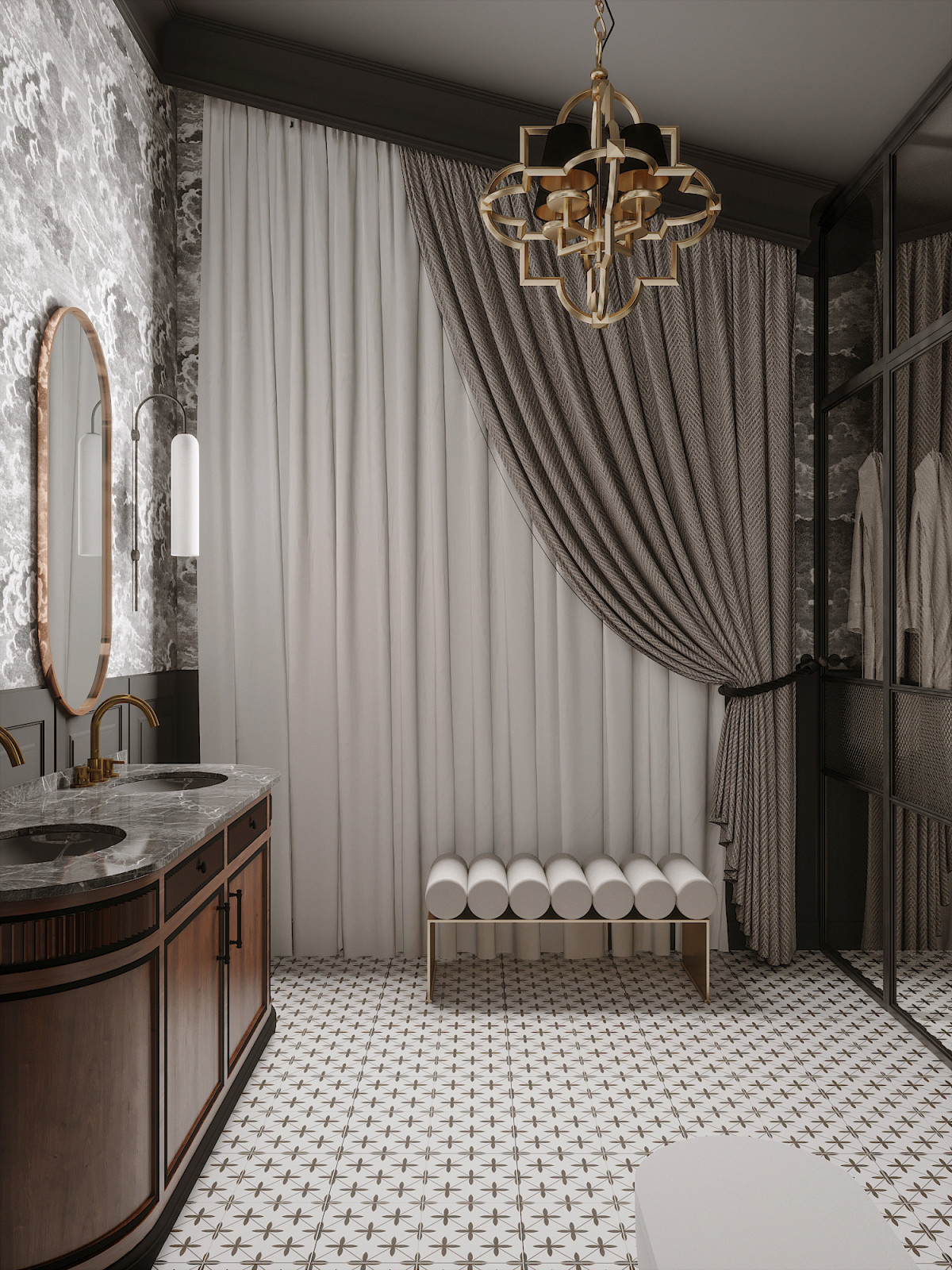 Ванная комната в загородном доме