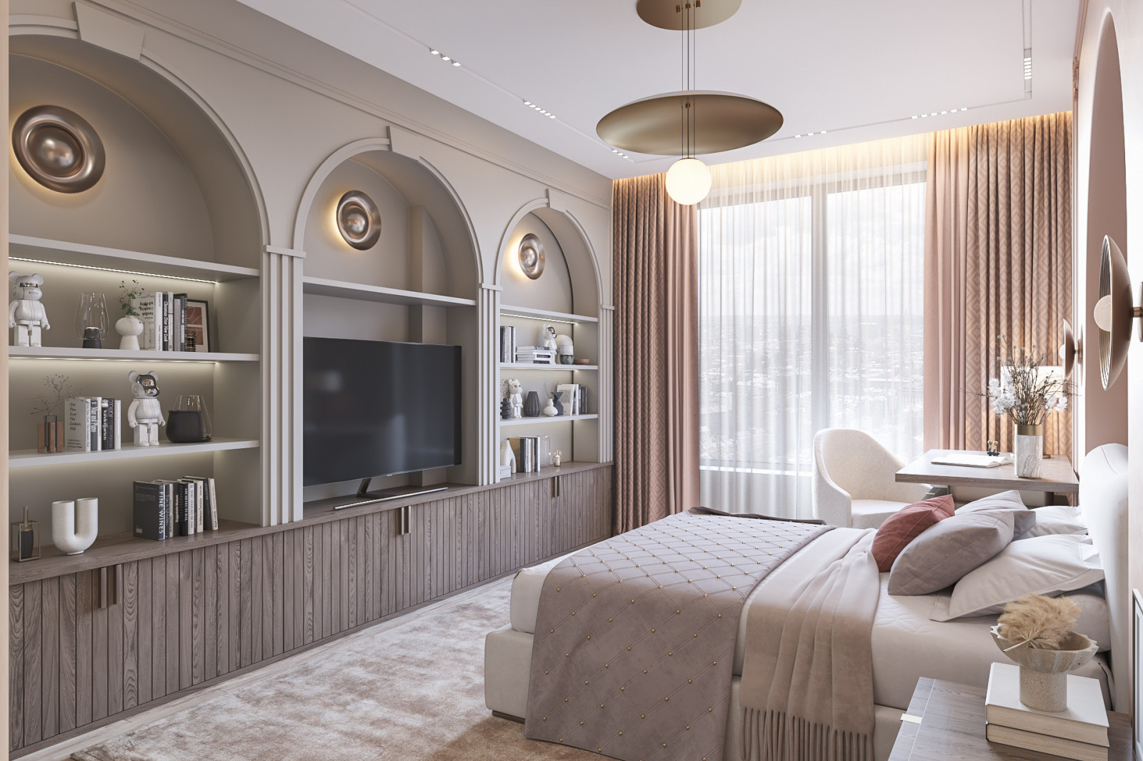 ДИЗАЙН ИНТЕРЬЕРА КВАРТИРЫ В ЖК ДОЛИНА СЕТУНЬ, 133 КВ.М.
