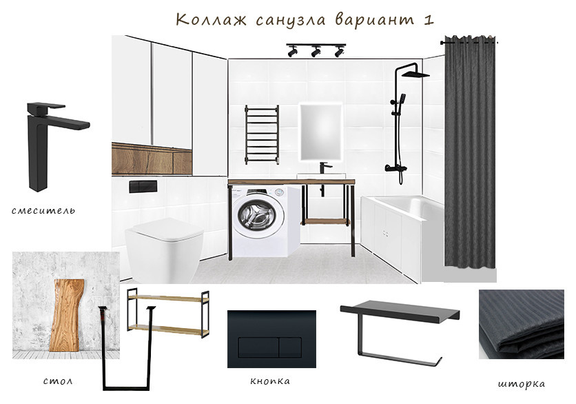 Коллаж ванной #ПроектСложныйХарактер
