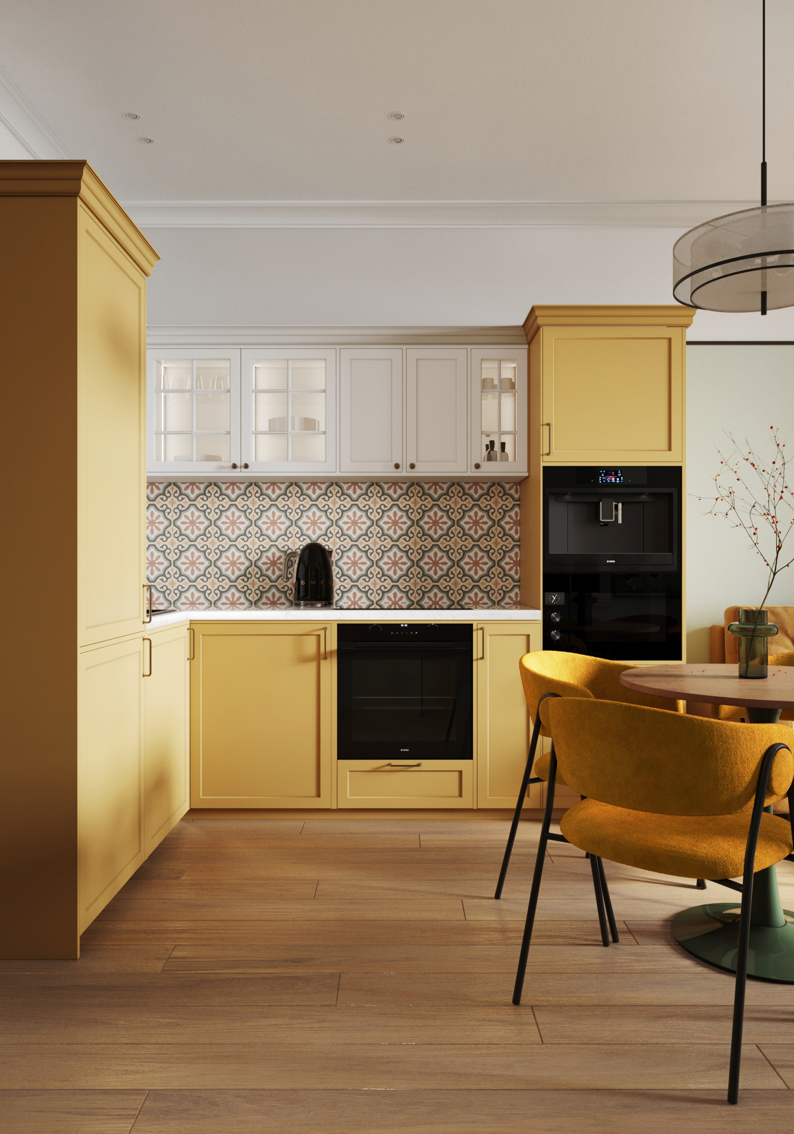 Эклектичный интерьер в ЖК "RiverSky"