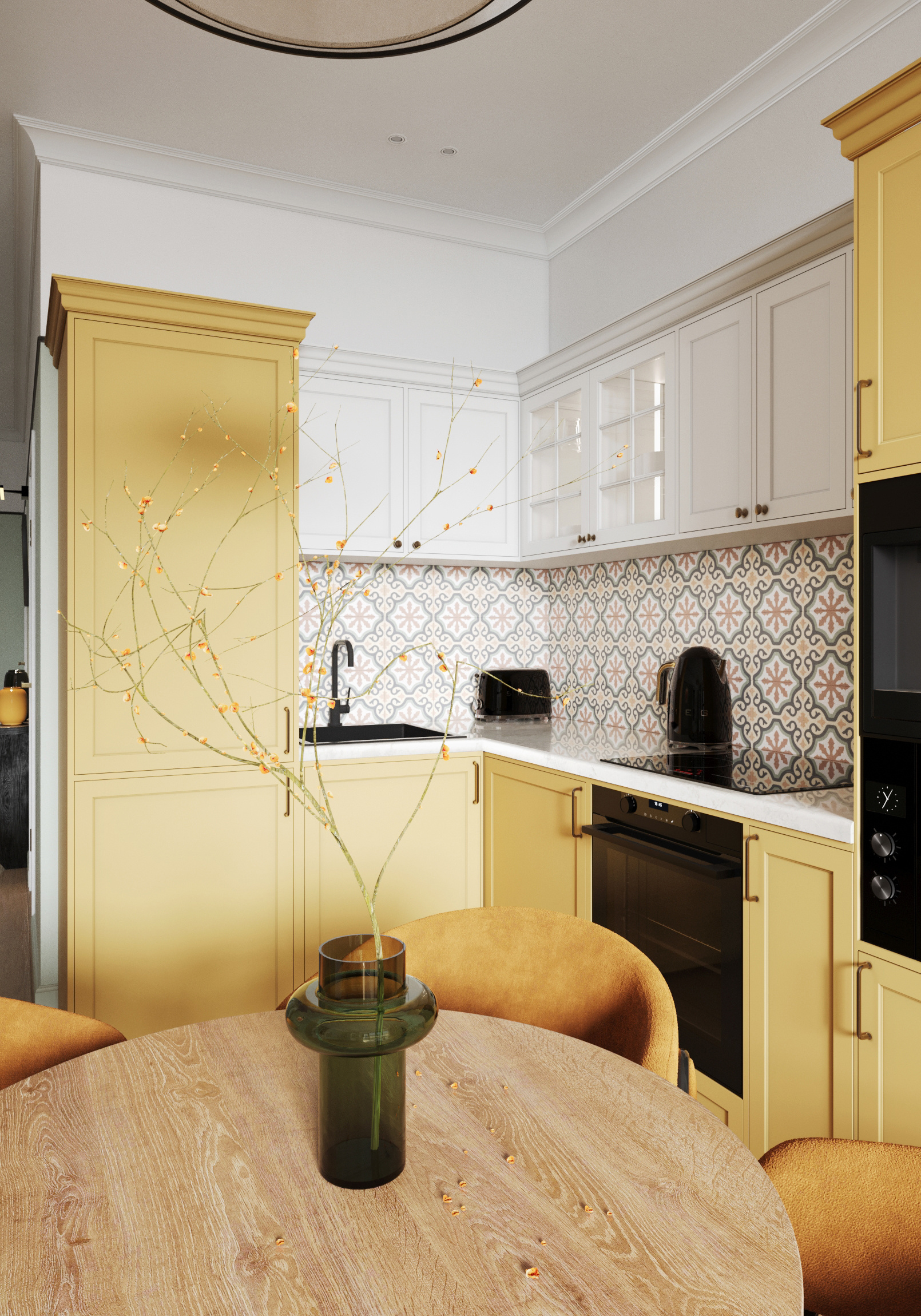 Эклектичный интерьер в ЖК "RiverSky"