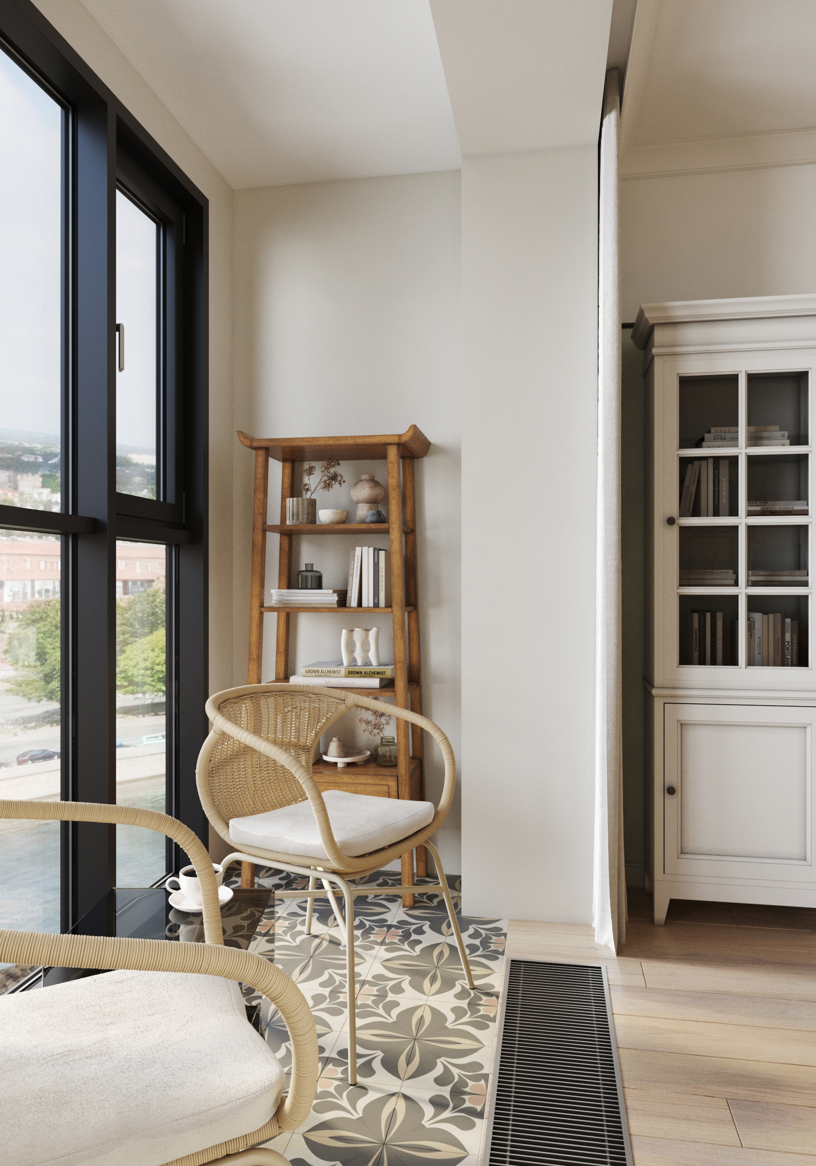 Эклектичный интерьер в ЖК "RiverSky"