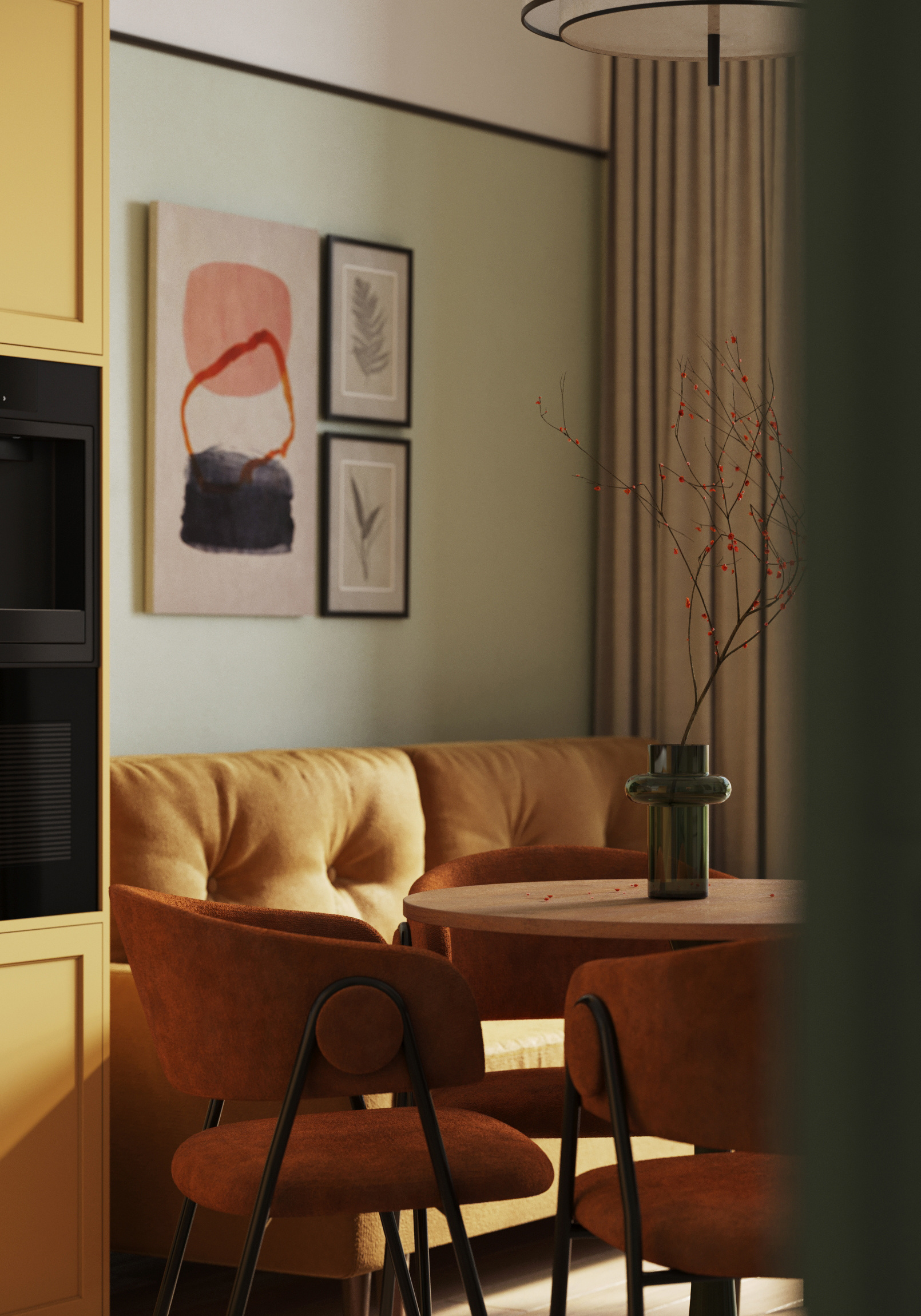 Эклектичный интерьер в ЖК "RiverSky"