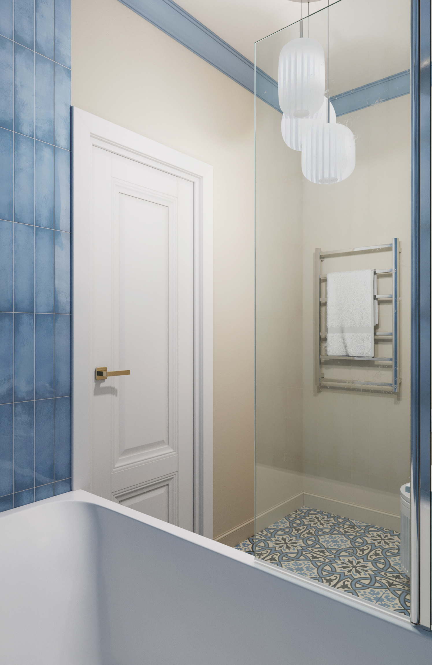 Эклектичный интерьер в ЖК "RiverSky"