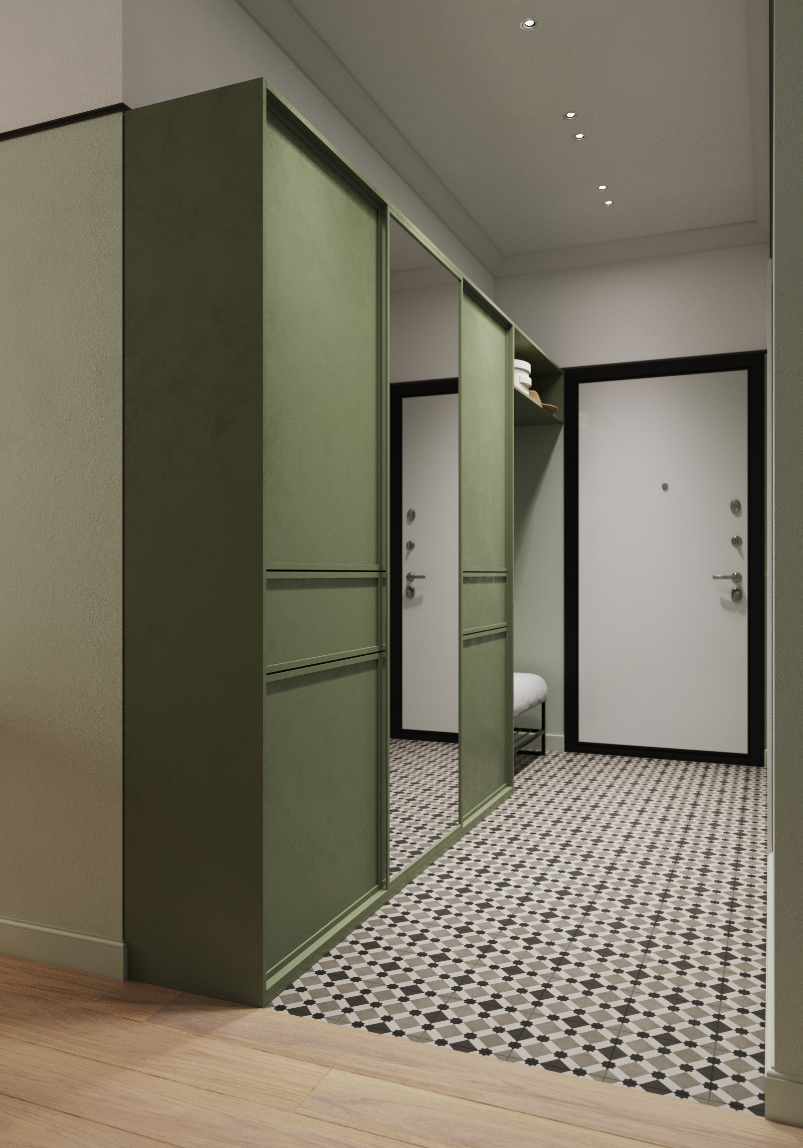 Эклектичный интерьер в ЖК "RiverSky"