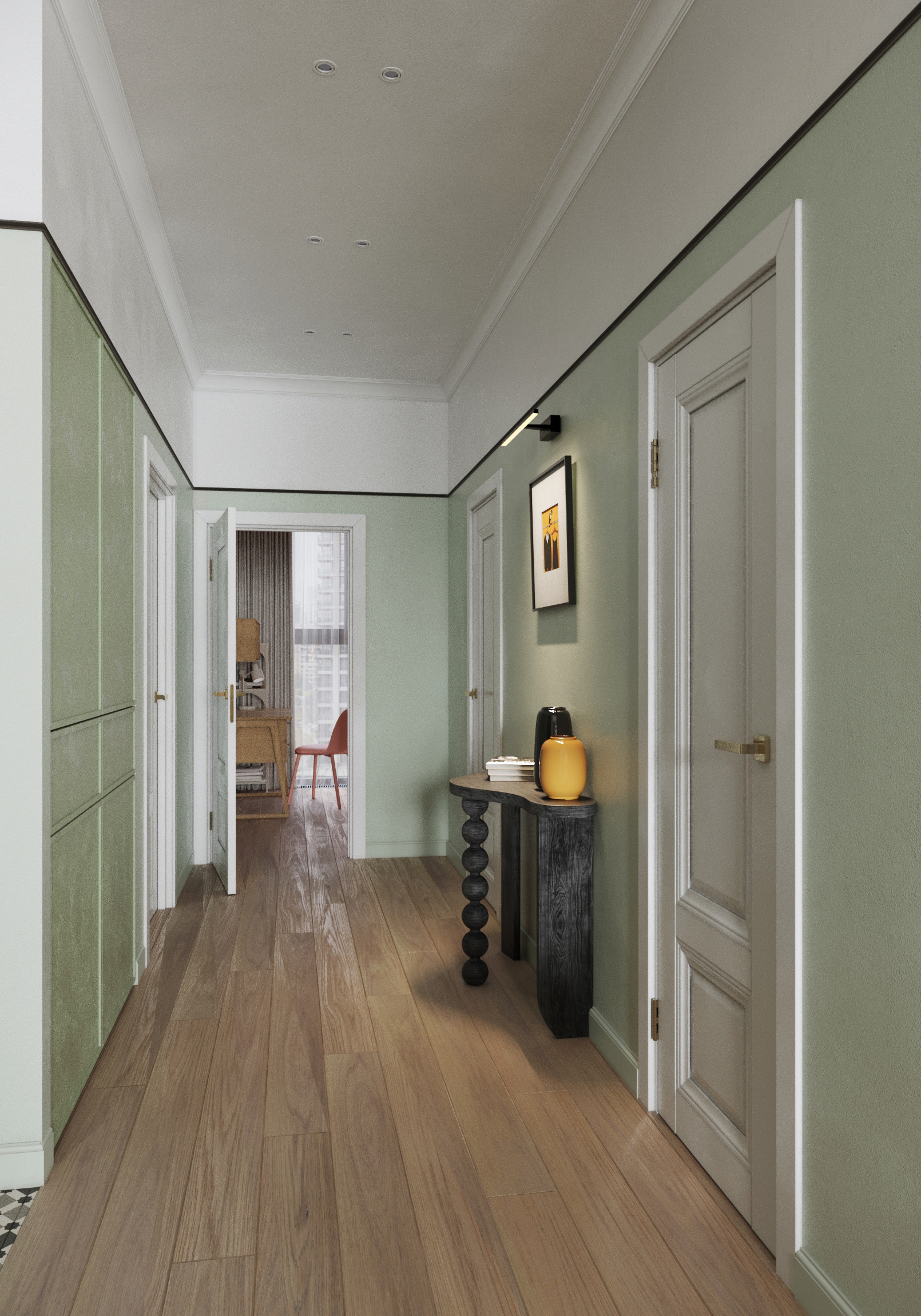 Эклектичный интерьер в ЖК "RiverSky"