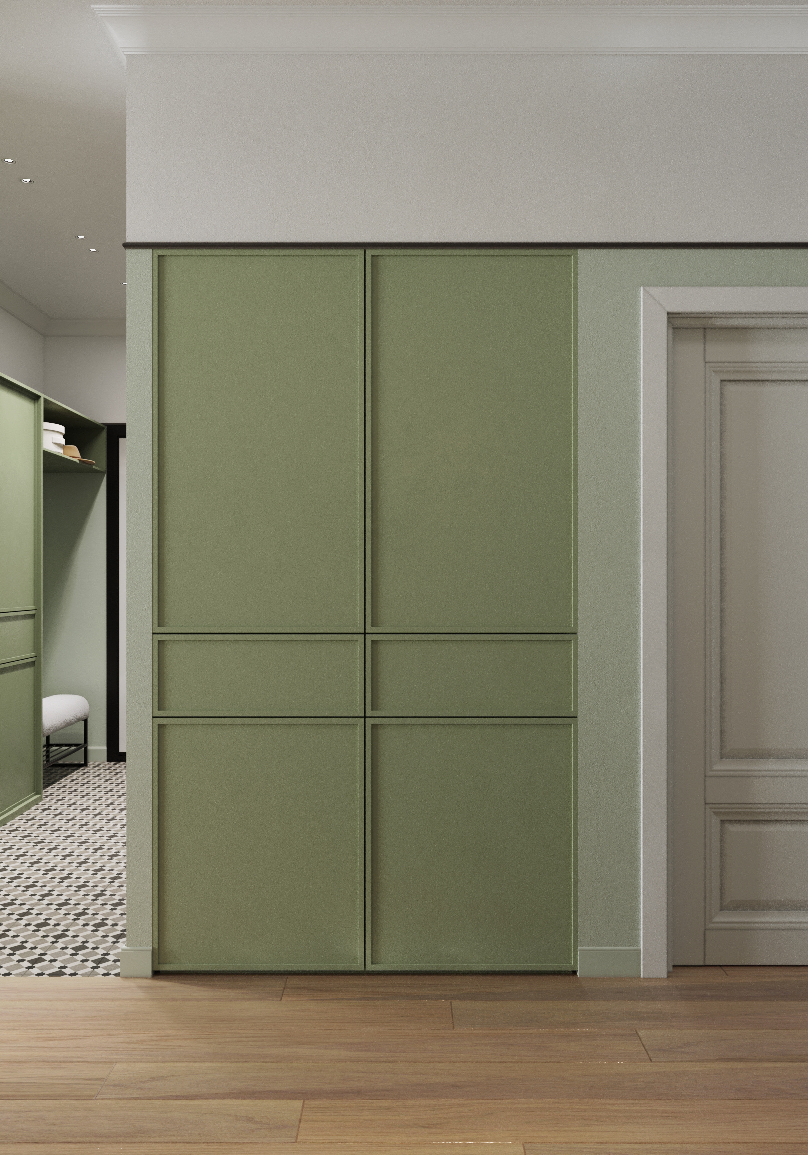 Эклектичный интерьер в ЖК "RiverSky"