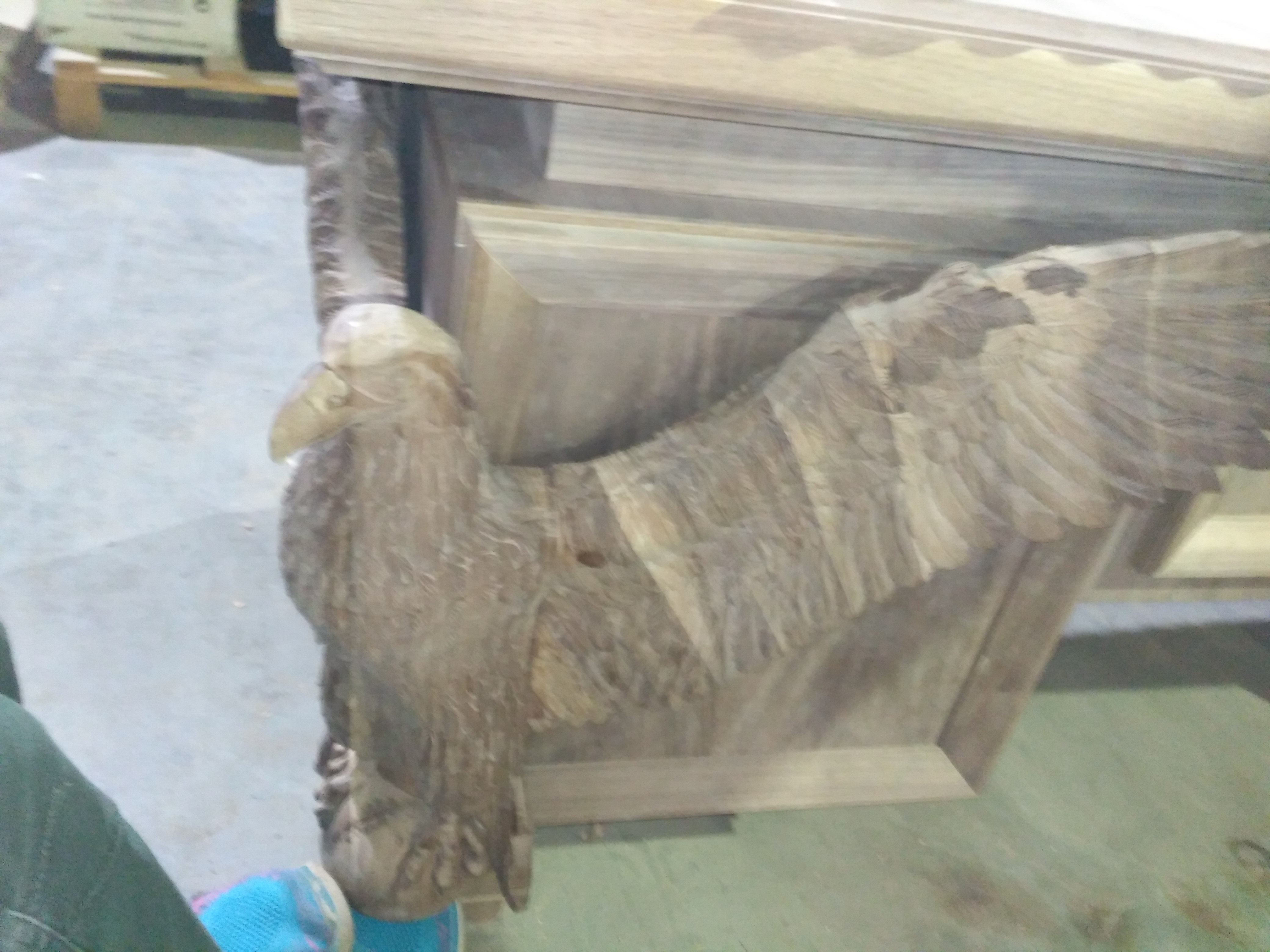 Стол директора с резными орлами