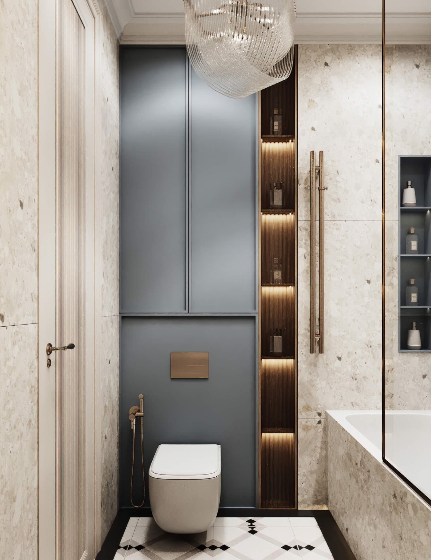 Интерьер квартиры в Москве ЖК RiverSky, 80м2