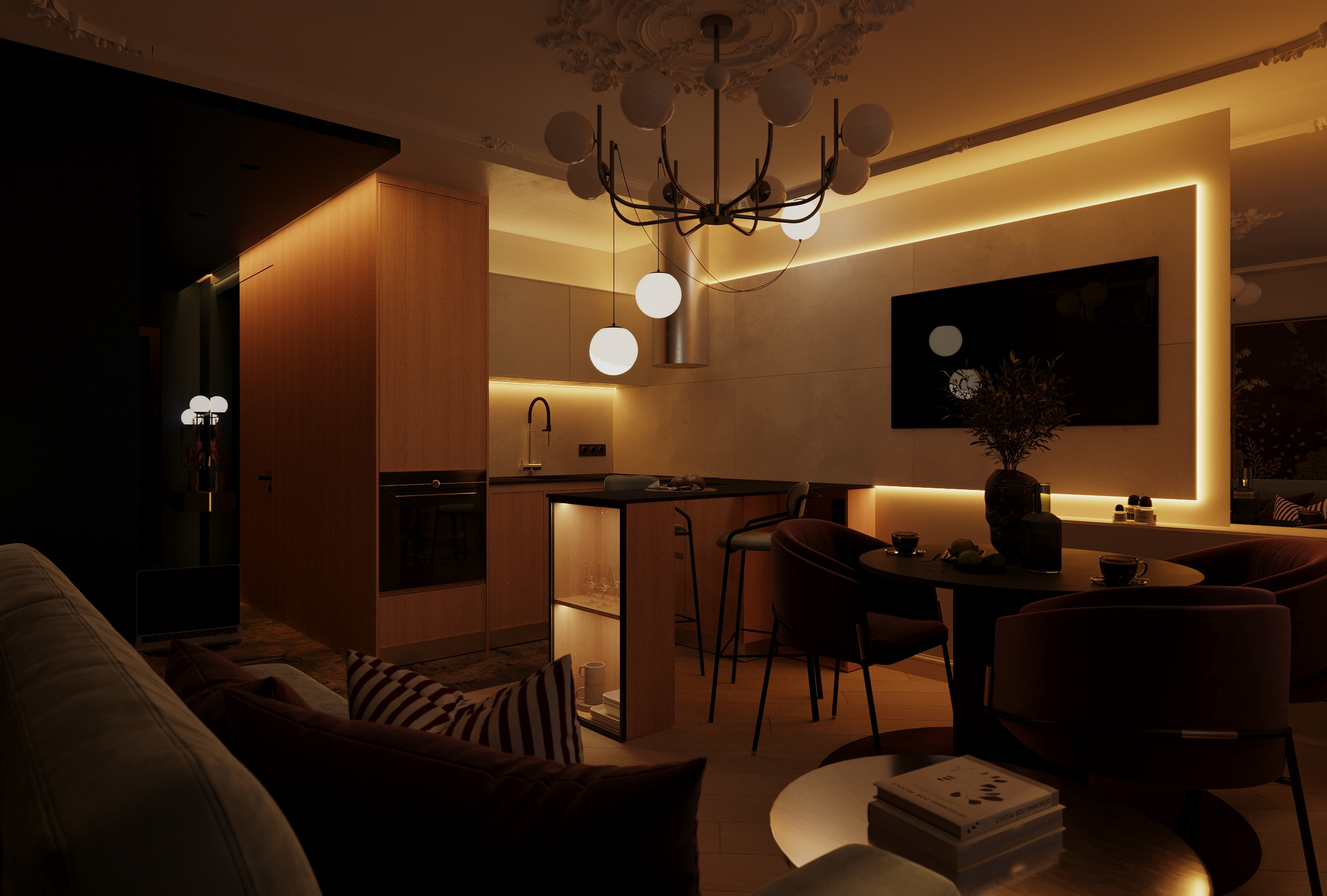 Дизайн-проект квартиры студии 27м2, в Екатеринбурге