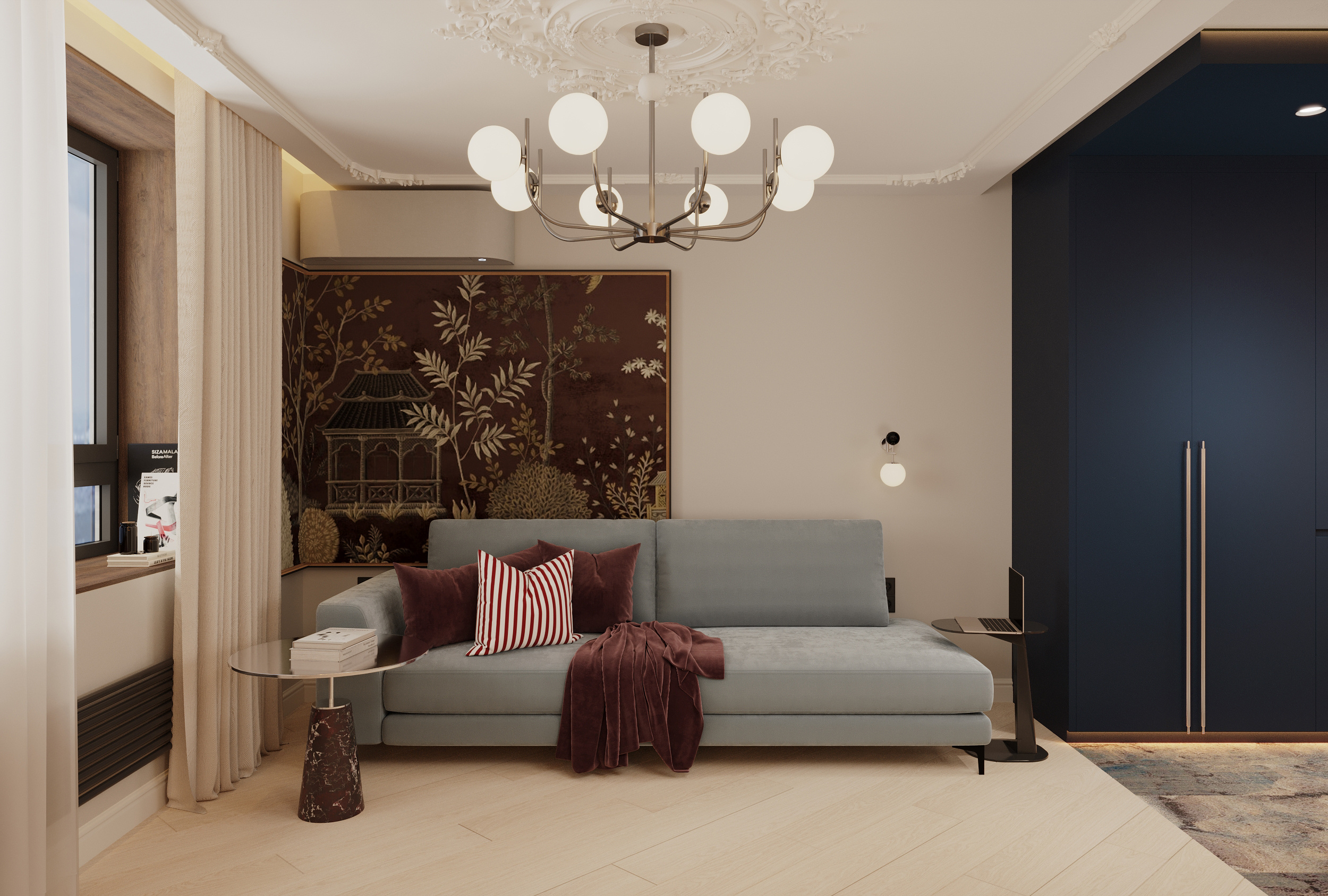 Дизайн-проект квартиры студии 27м2, в Екатеринбурге