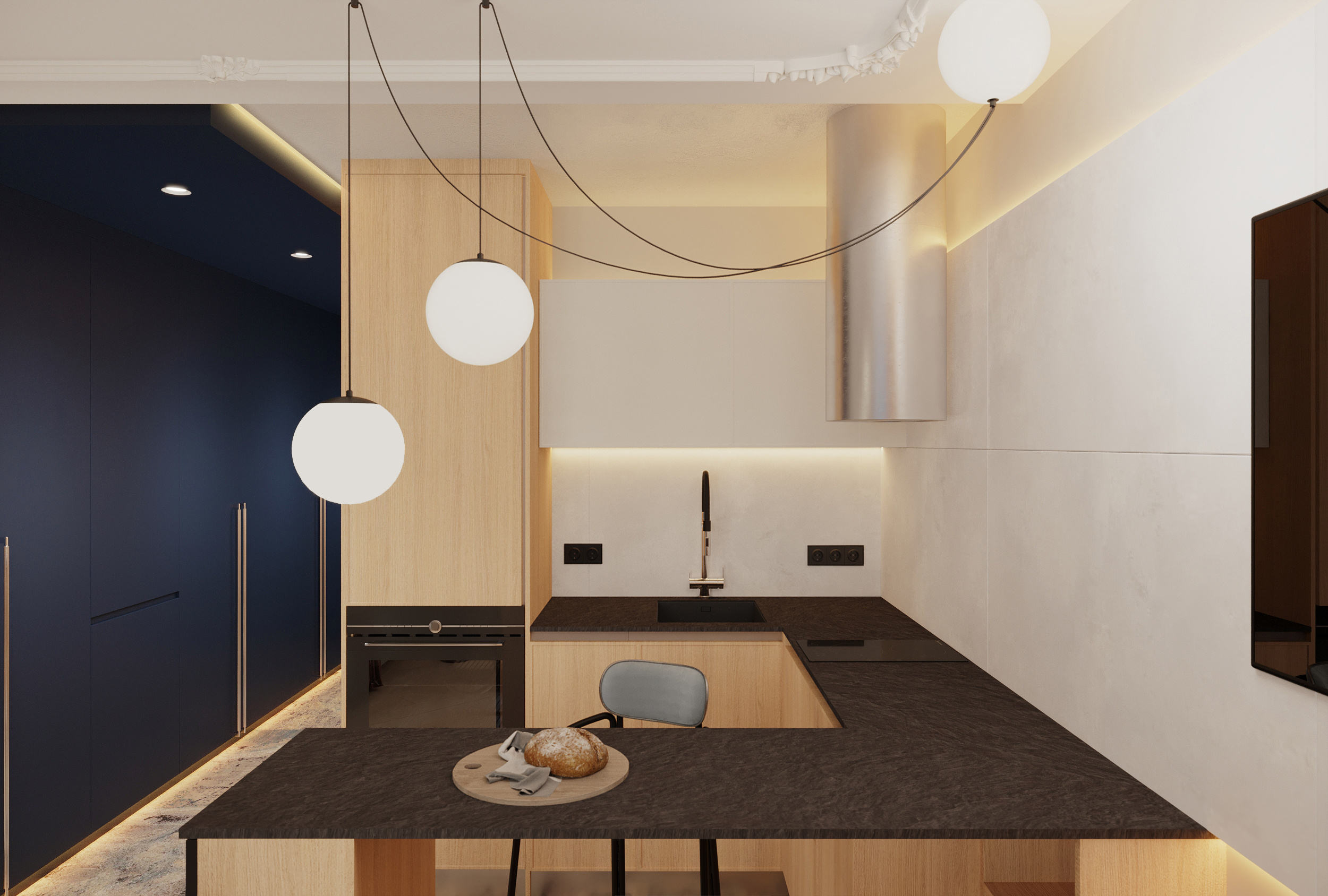 Дизайн-проект квартиры студии 27м2, в Екатеринбурге