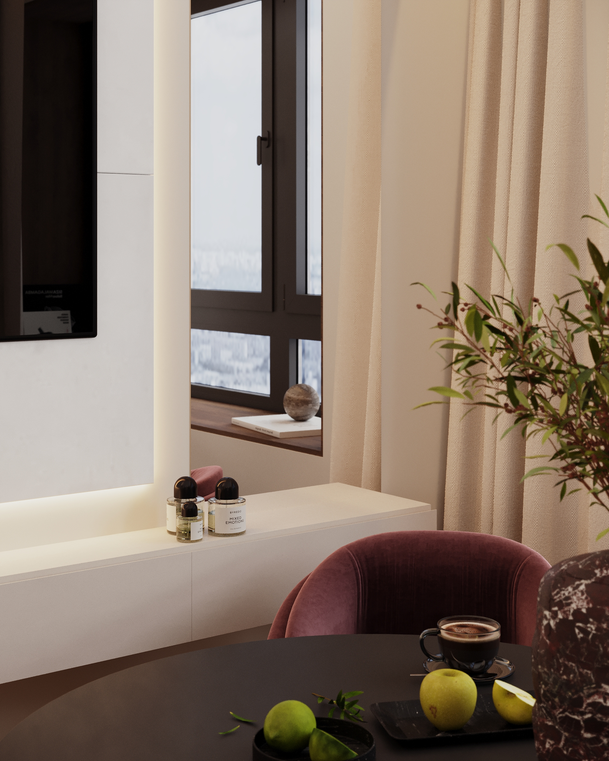 Дизайн-проект квартиры студии 27м2, в Екатеринбурге